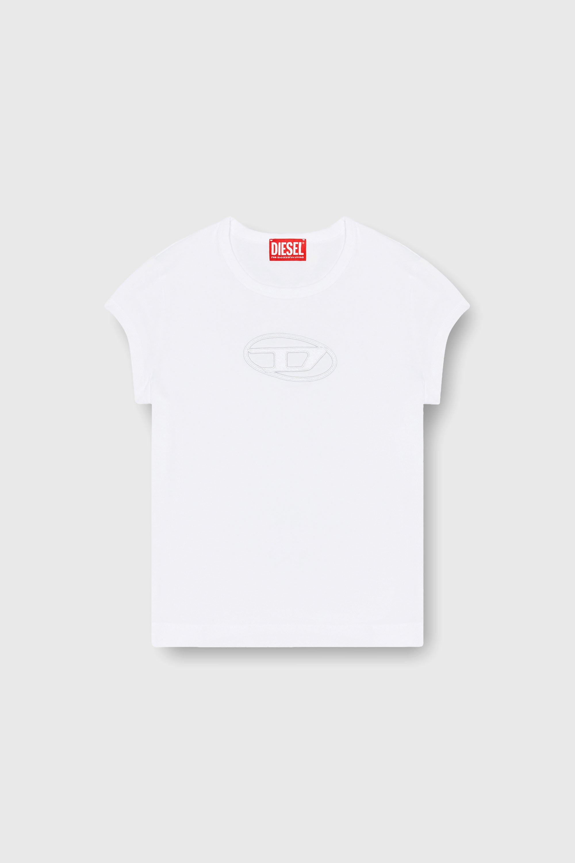 Diesel - T-ANGIE, Damen T-Shirt mit Cutout-Logo in Wei&szlig; - 2