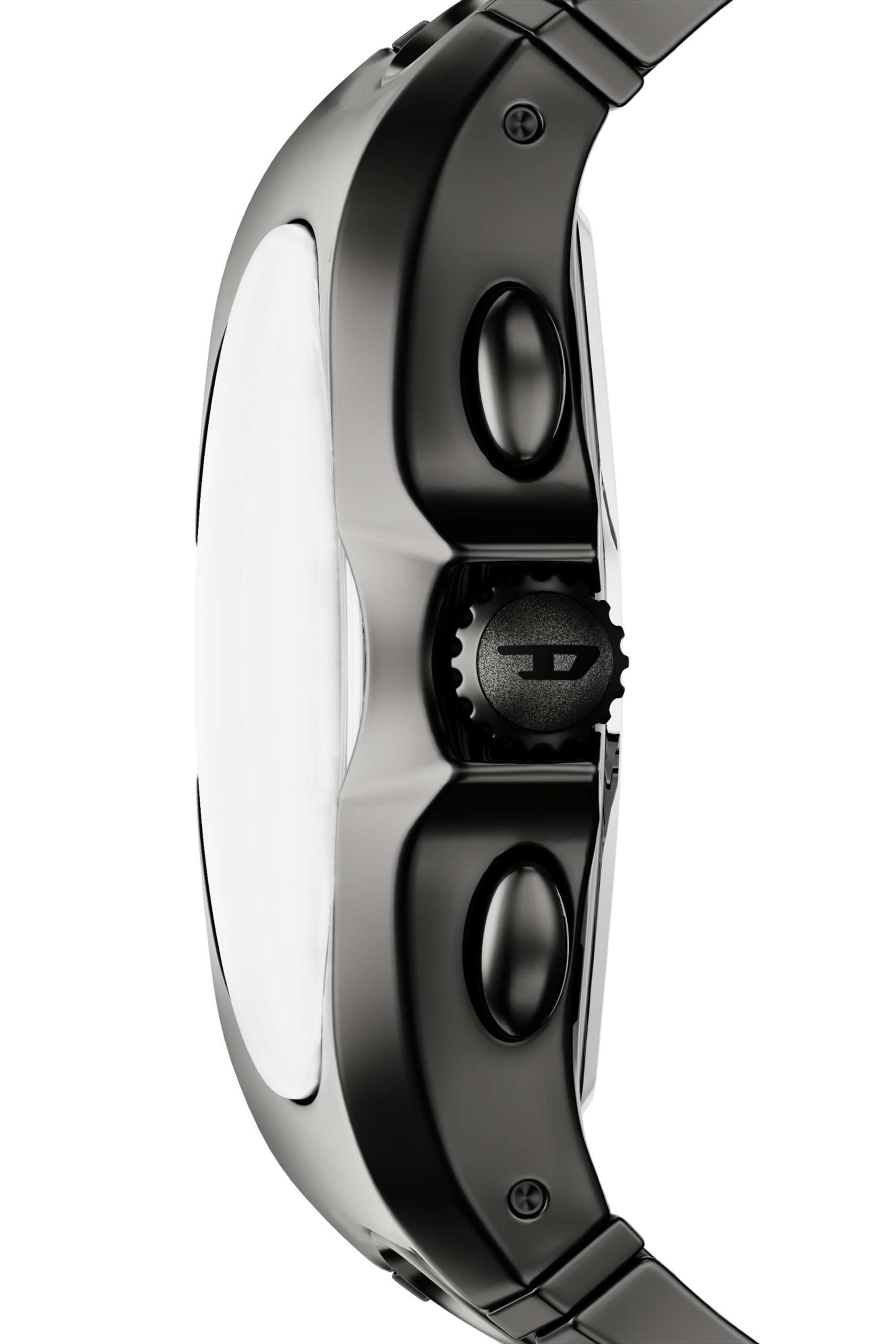 Diesel - DZ4726 WATCH, Herren D-Curve Uhr aus Edelstahl in Gunmetal-Optik in Schwarz - 3