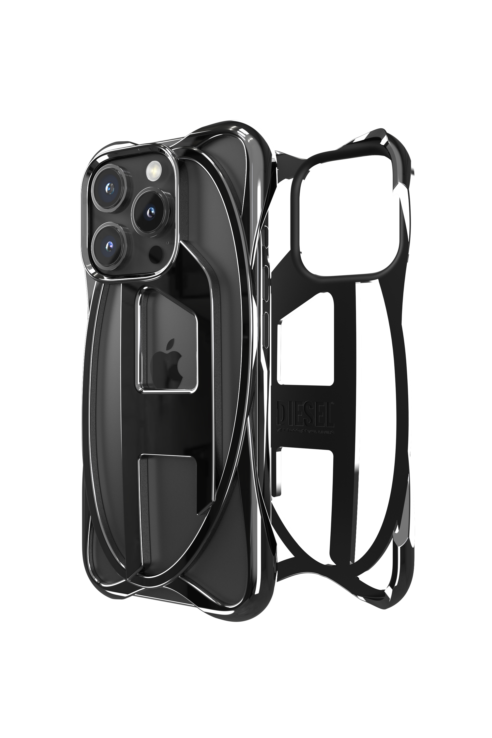 Diesel - 60268 CAGED D CASE, Coque Caged D iPhone 16 Pro Mixte in Noir - 1