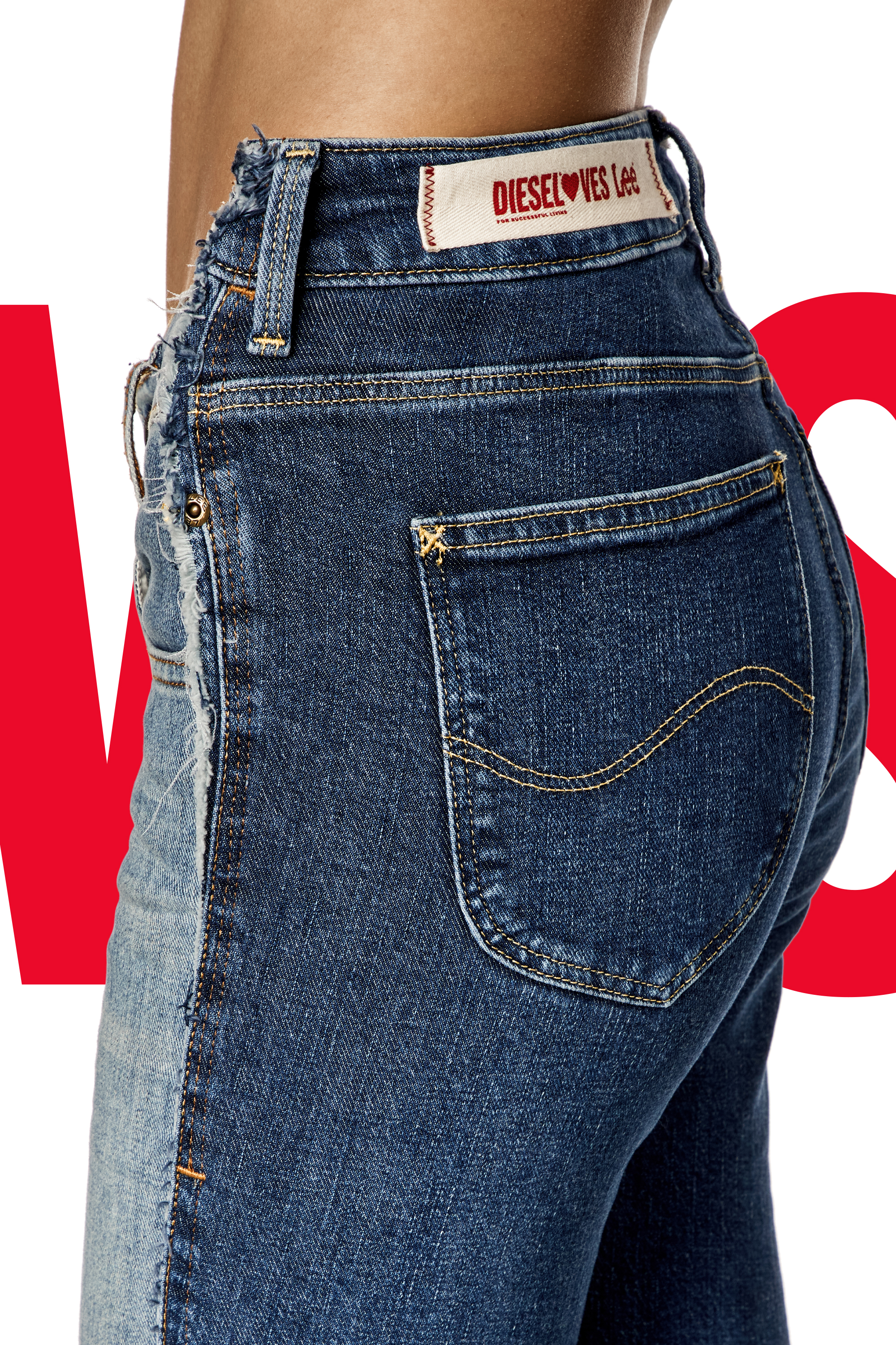 Bootcut Jeans Dieseloves 01 09K46, Bleu moyen Diesel - Bootcut Jeans Dieseloves 01 09K46 Femme, Bleu moyen - Image 4