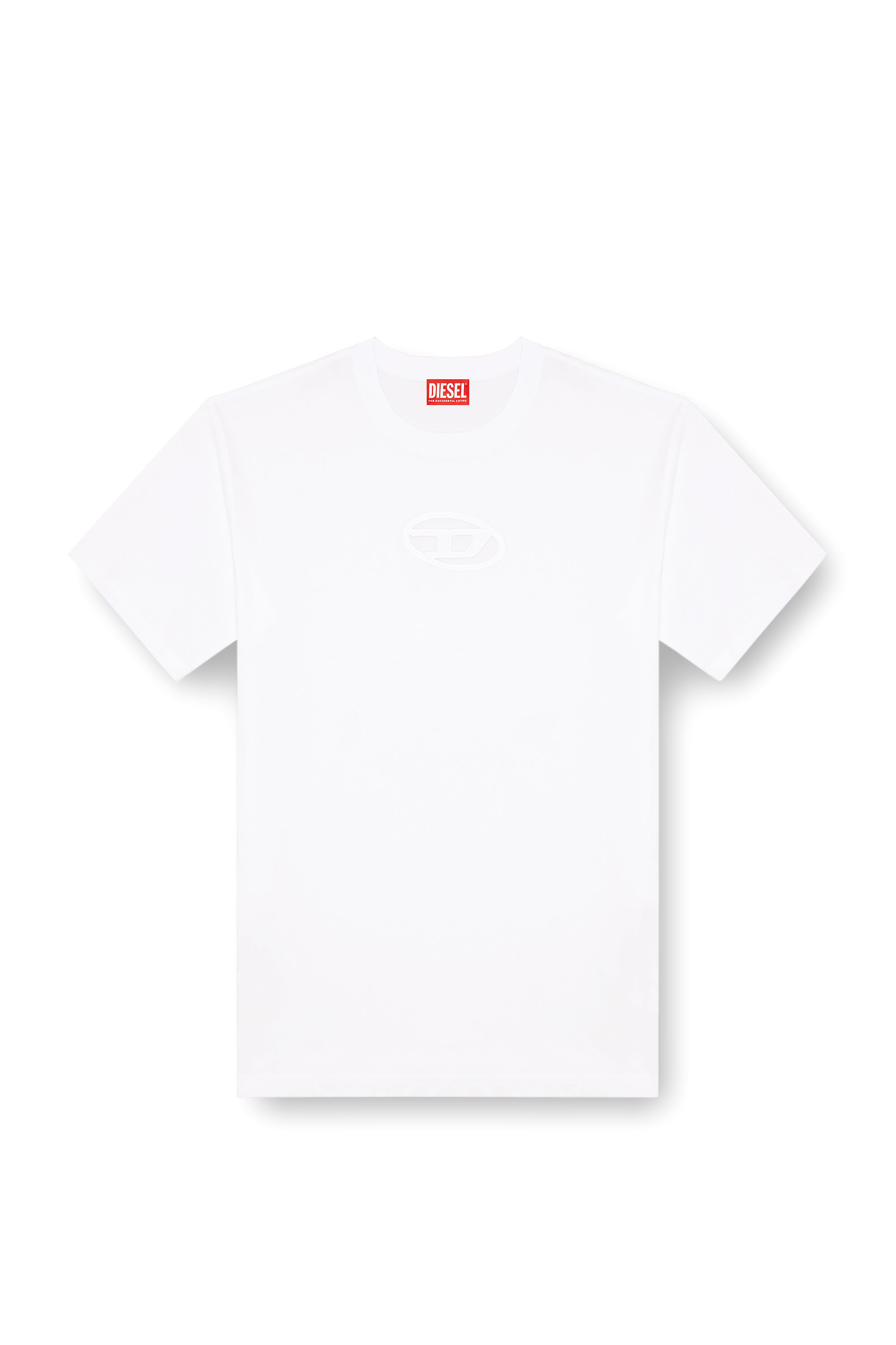 Diesel - T-BOXT-OD, T-shirt avec Oval D brodé Mixte in Blanc - 4