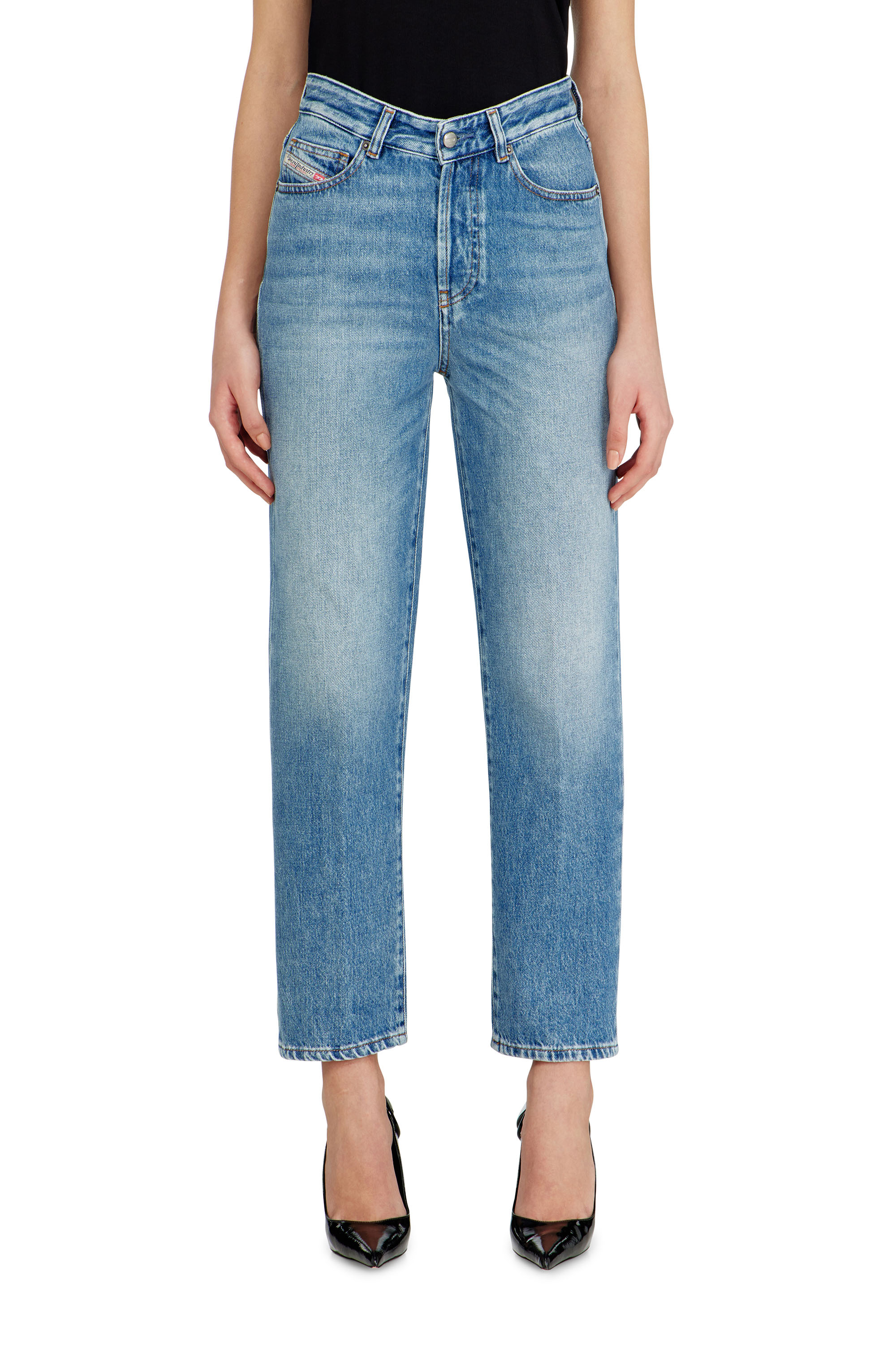 Diesel - Regular Jeans 1981 D-Went 09Q07 Donna, Blu Chiaro - Image 1