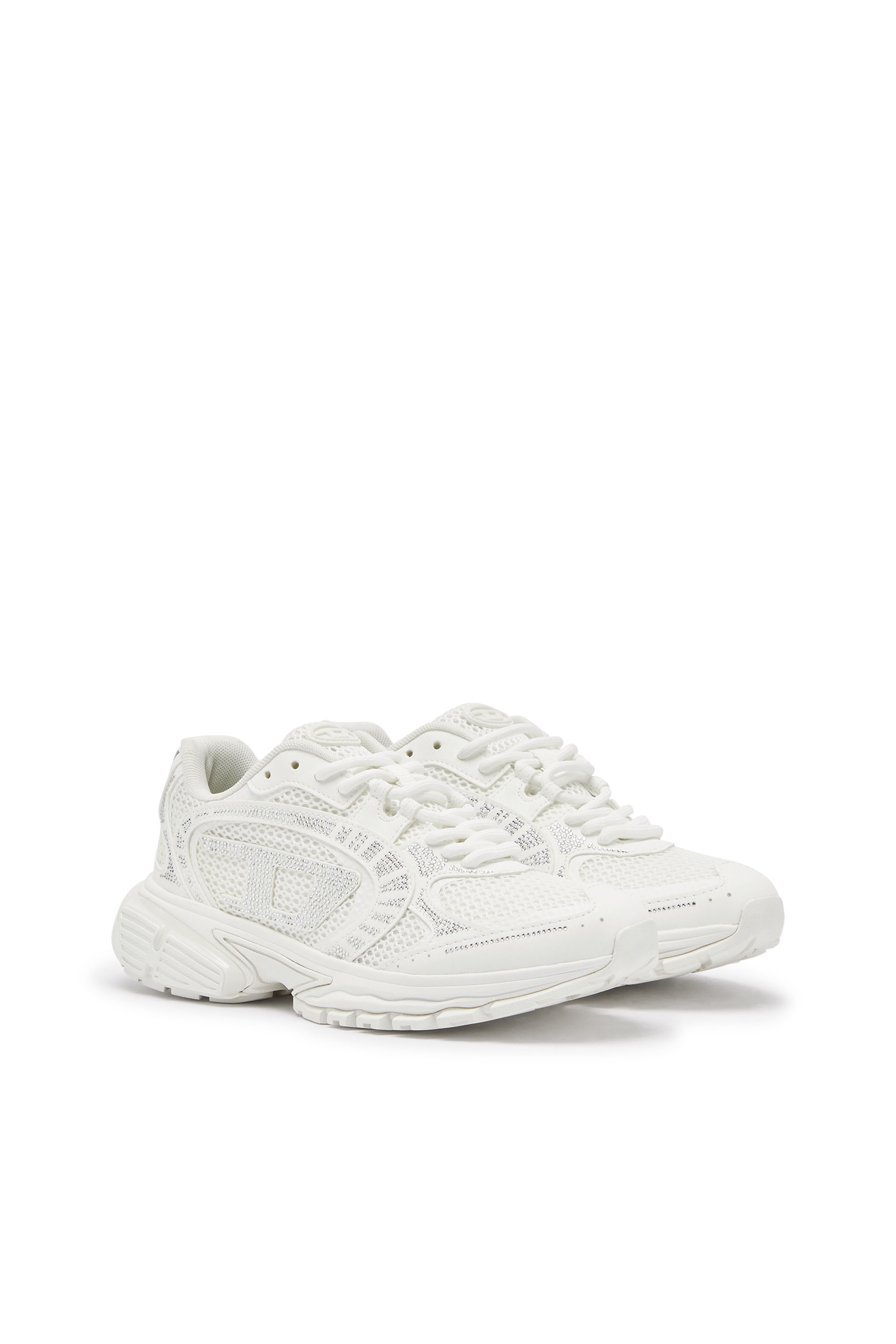 Diesel - S-PRO-V-DENSE LOW W, S-Pro-V-Dense - Sneakers in mesh con cristalli Donna in Bianco - 2