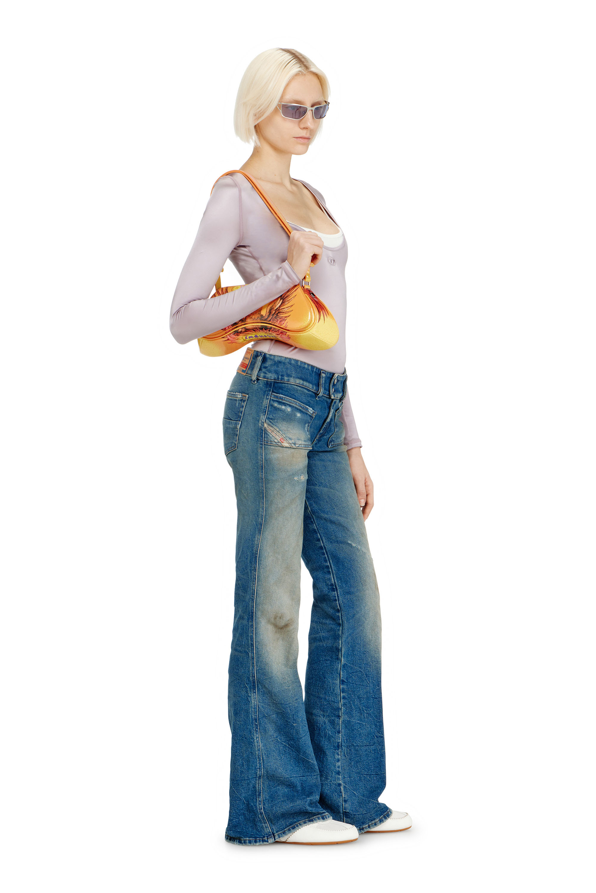 Diesel - Bootcut Jeans D-Hush 09N40 Donna, Blu medio - Image 2