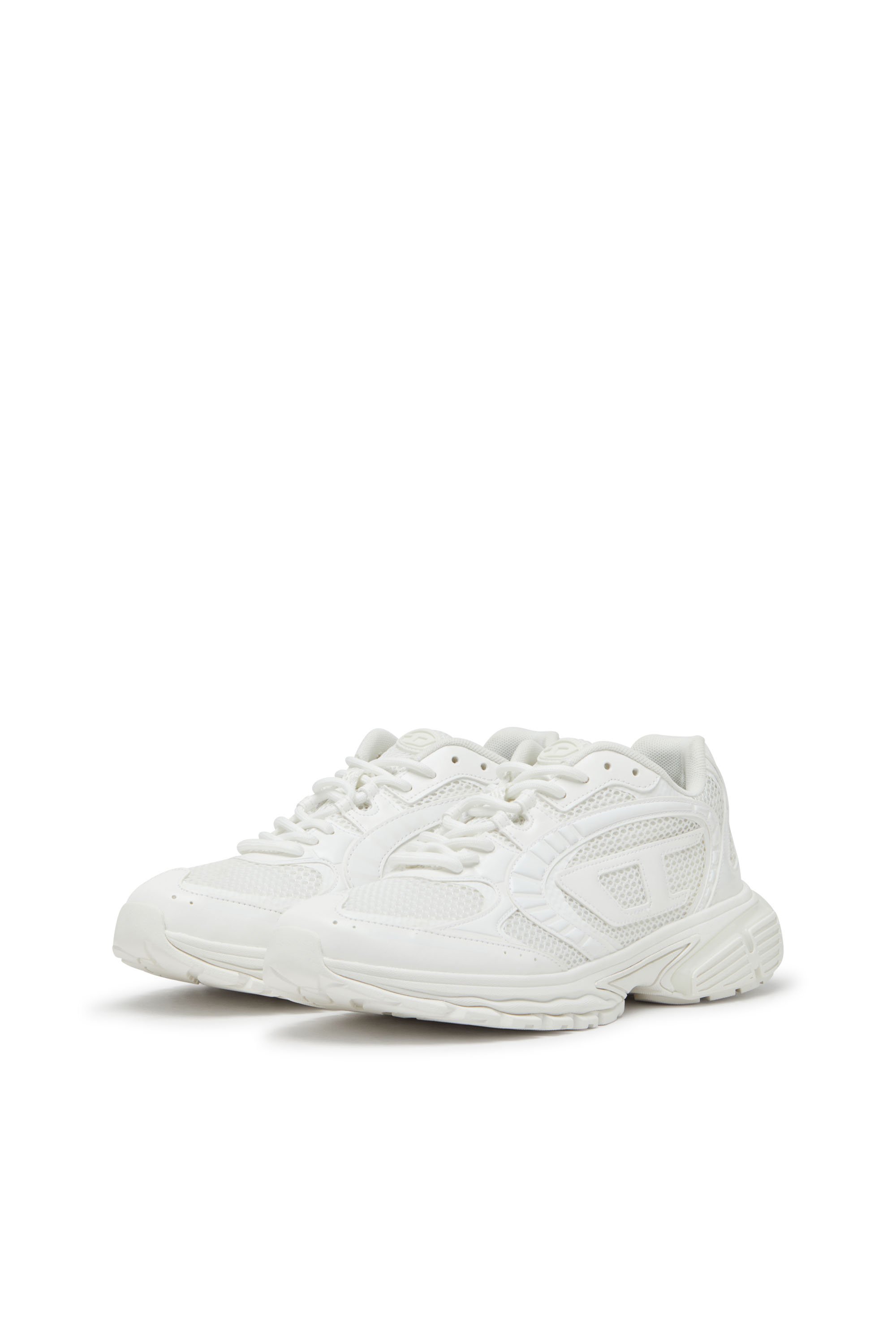 Diesel - S-PRO-V-DENSE LOW W, S-Pro-V-Dense-Sneaker monocromatiche in rete con logo Oval D Donna in Bianco - 8