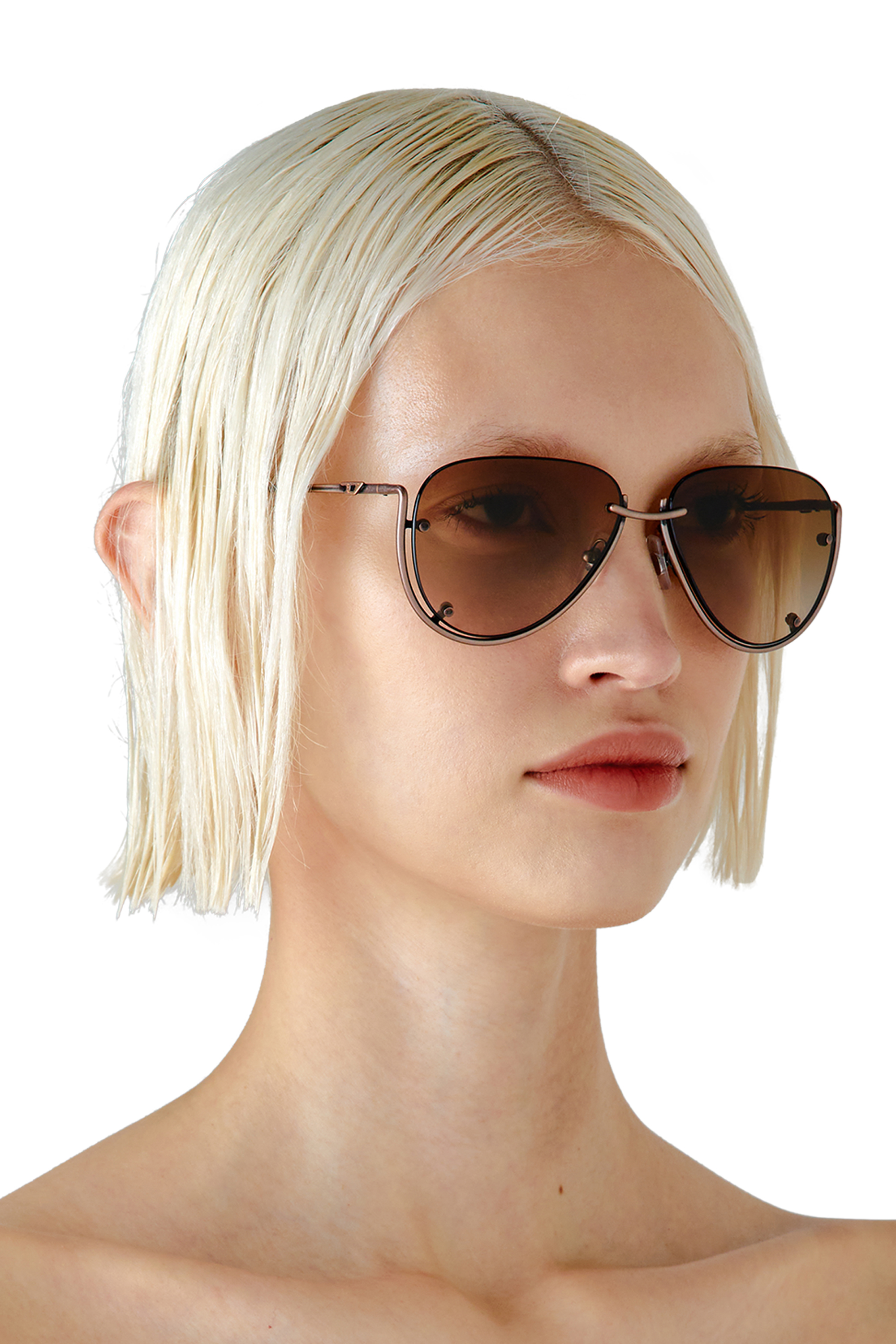 Diesel - 0DL1003, Lunettes de soleil de modèle pilote Mixte in Marron - 6