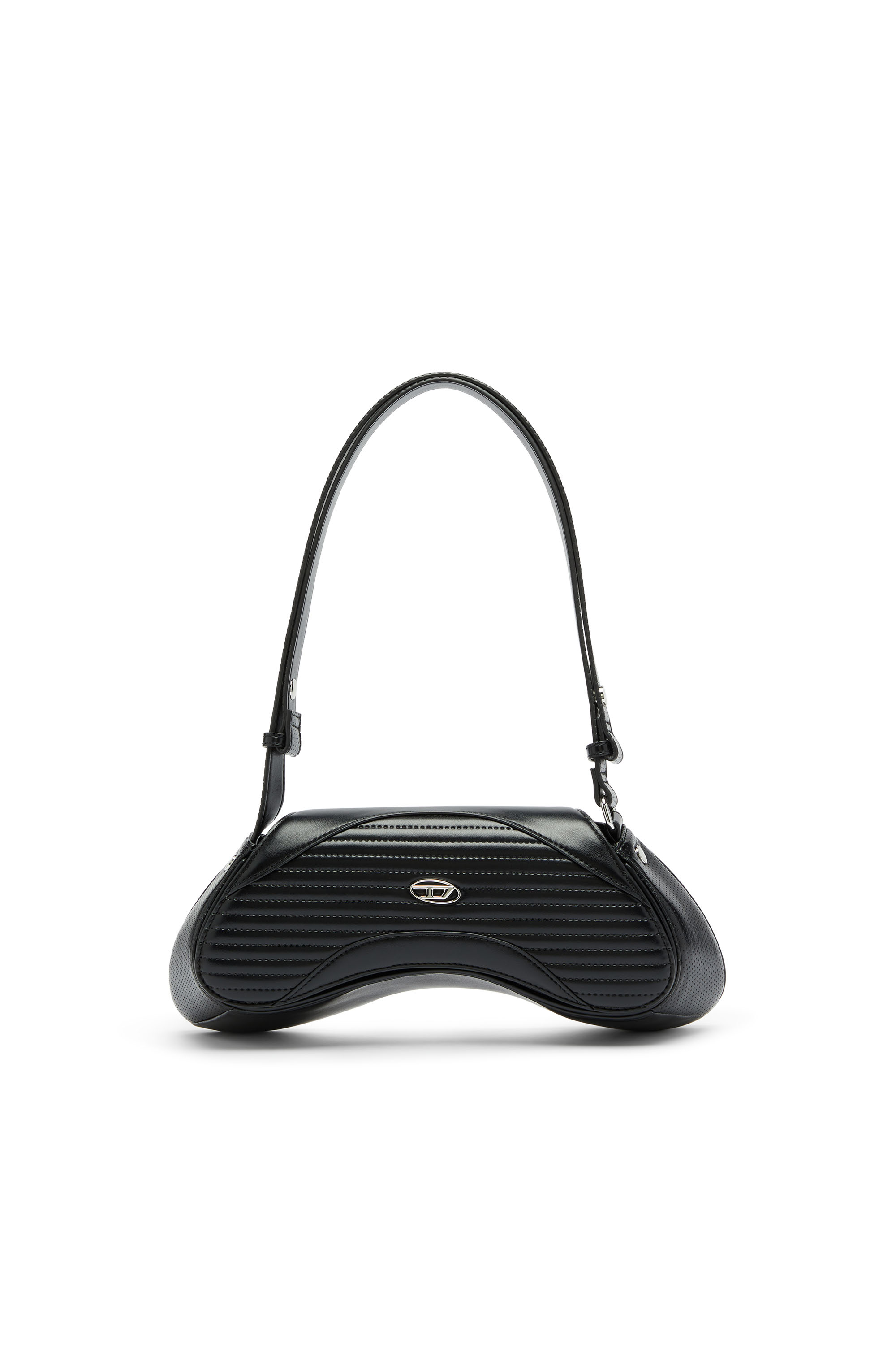 Diesel - PLAY CROSSBODY, Play - Sac bandouli&egrave;re en PU matelass&eacute; perfor&eacute; Femme in Noir - 1