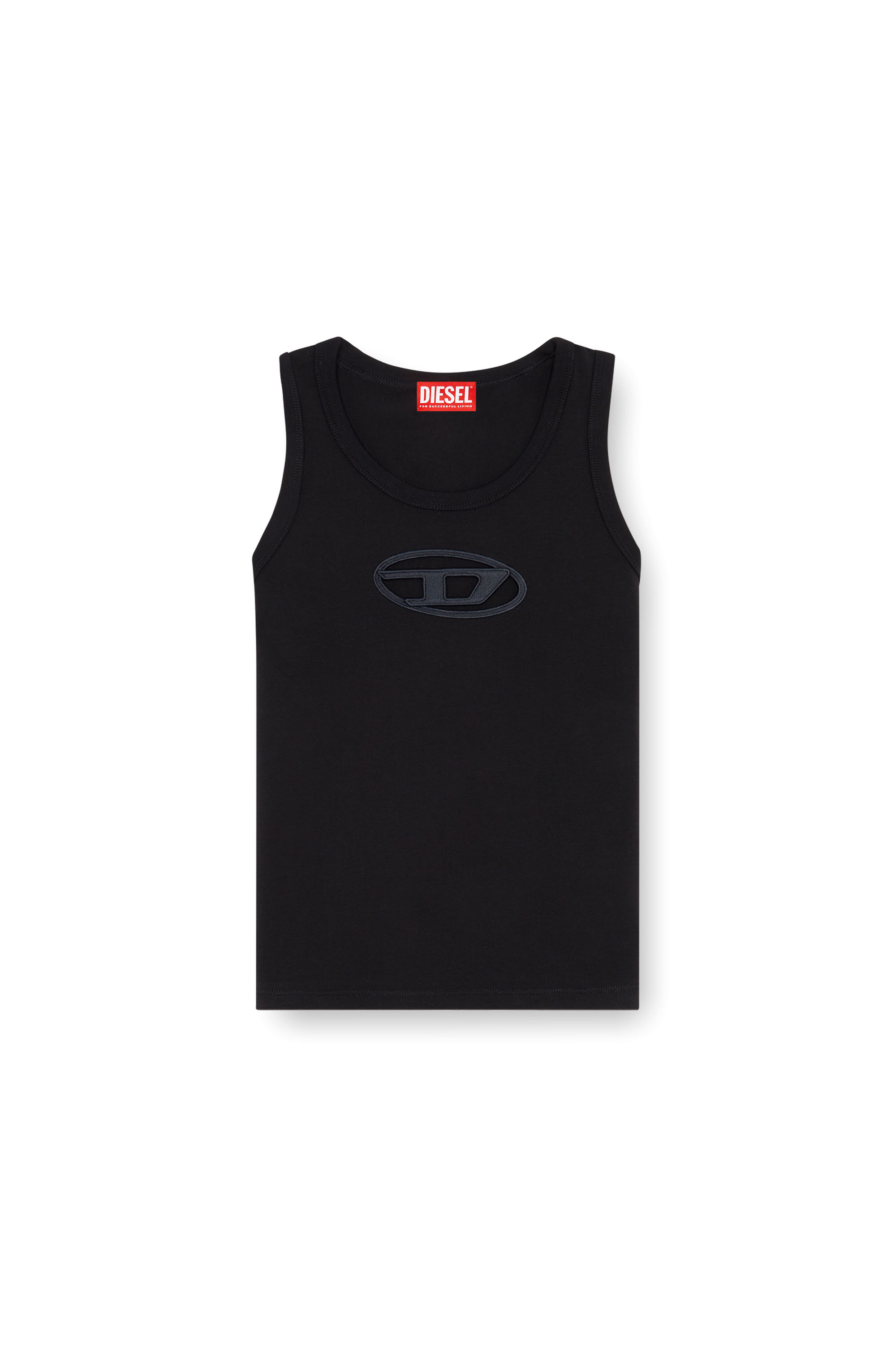 Diesel - T-LYNYS-OD, Woman's Tank top with cut-out Oval D logo in Black - 3