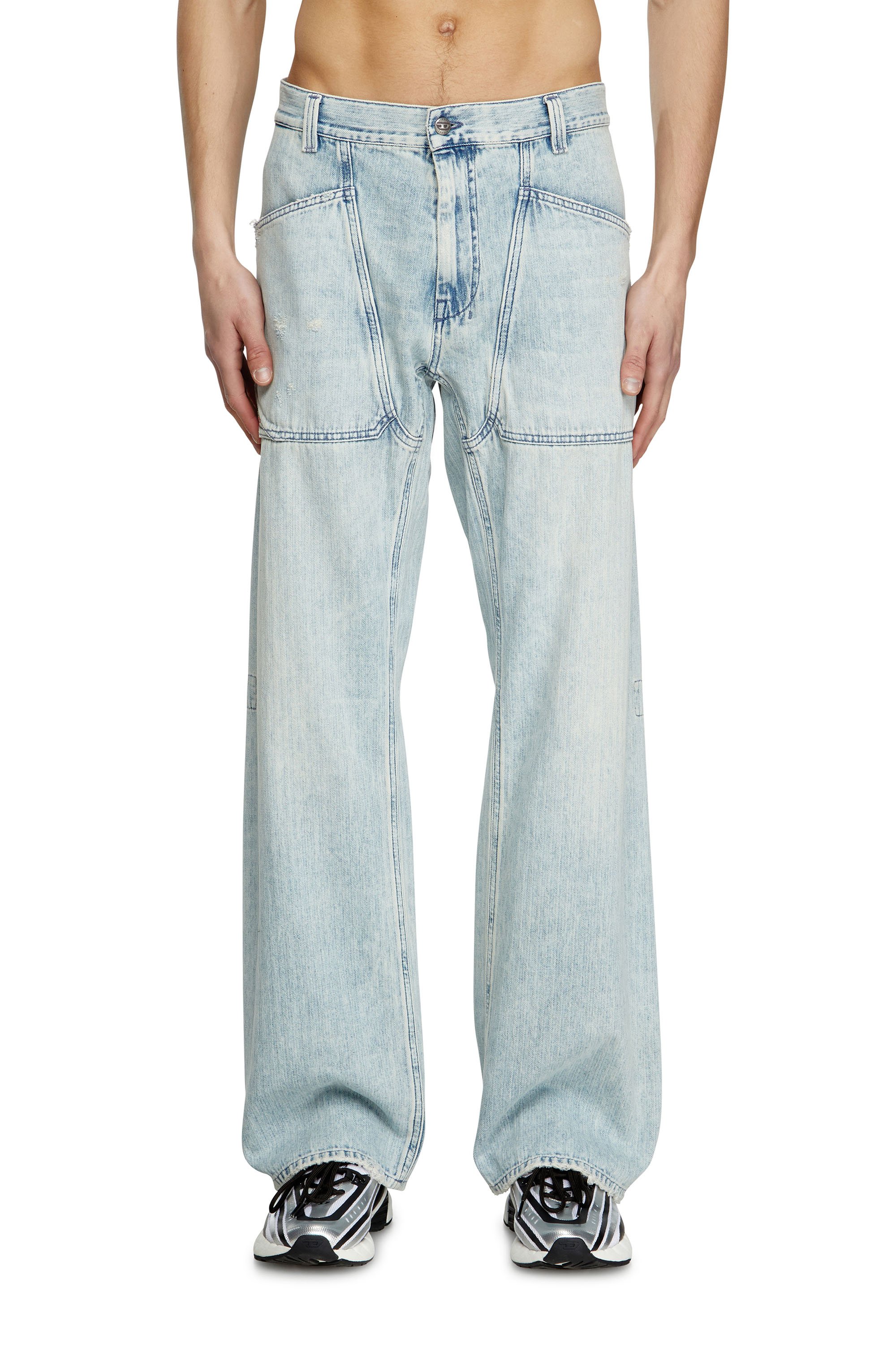 Diesel - Relaxed Jeans D-Zeta 09L60 Uomo, Blu Chiaro - Image 1