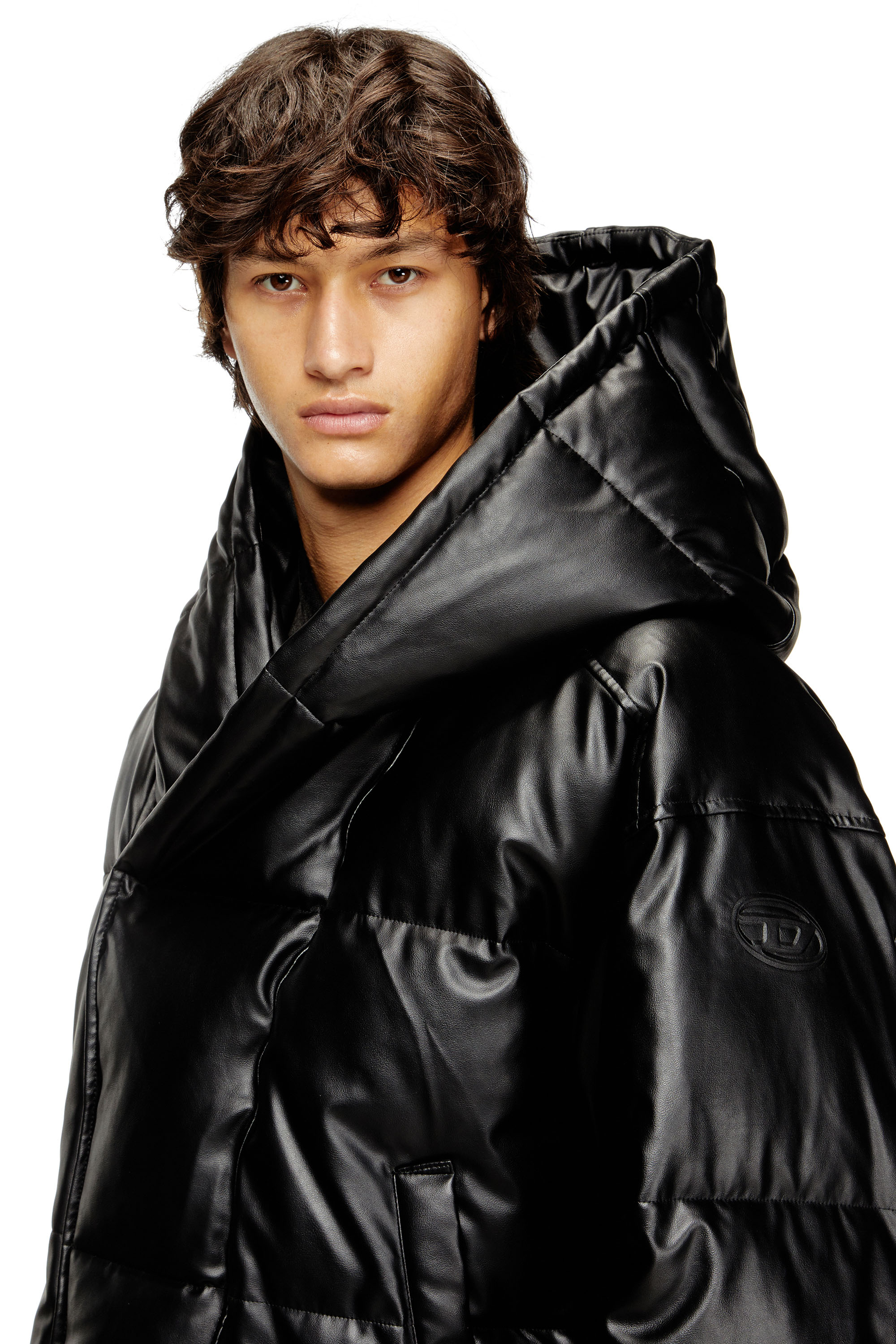 Diesel - W-MYLEY, Giacca imbottita in tessuto coated Uomo in Nero - 5