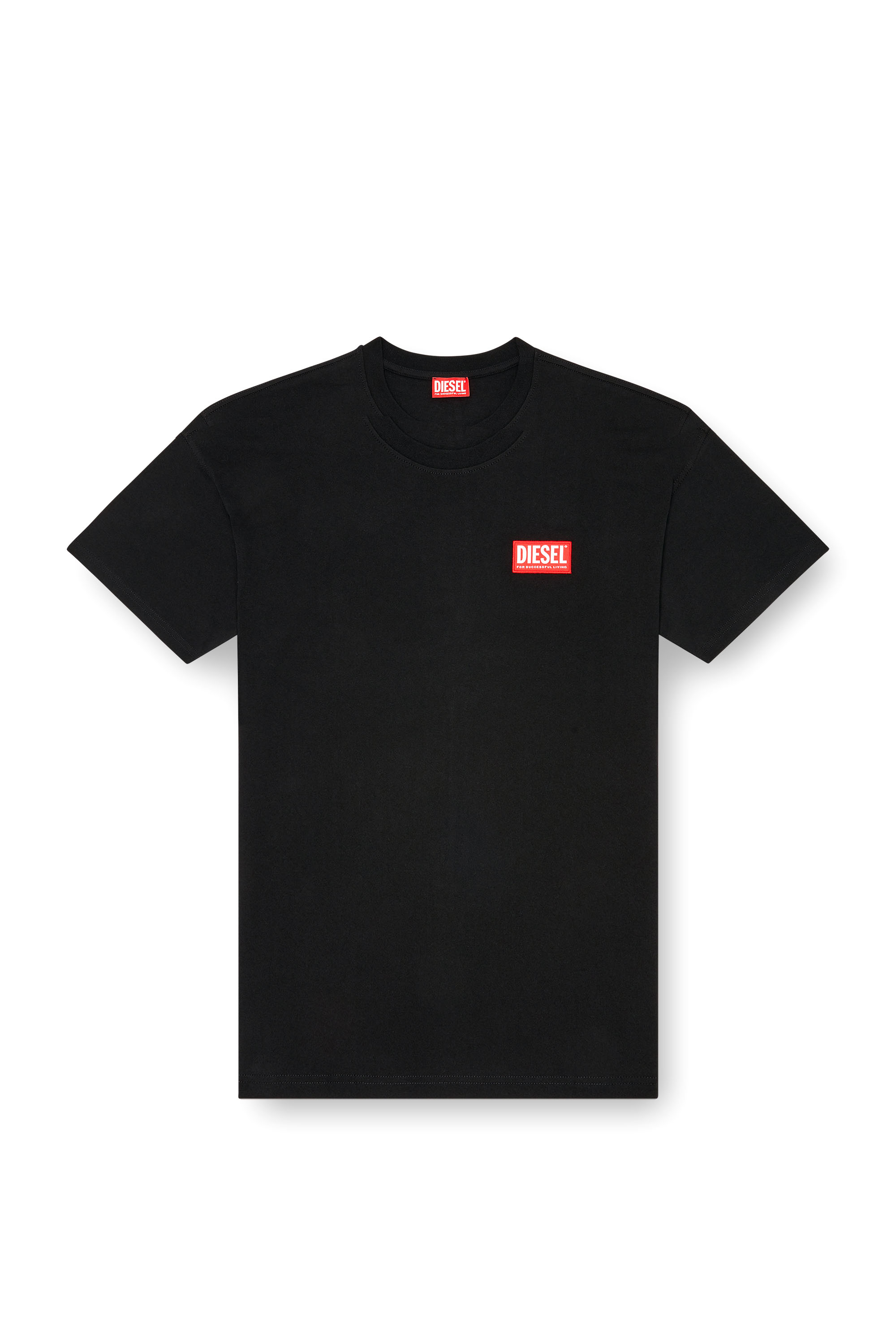 Diesel - T-BOXT-LAB, Herren T-Shirt mit Jacquard-Logo-Patch in Schwarz - 2