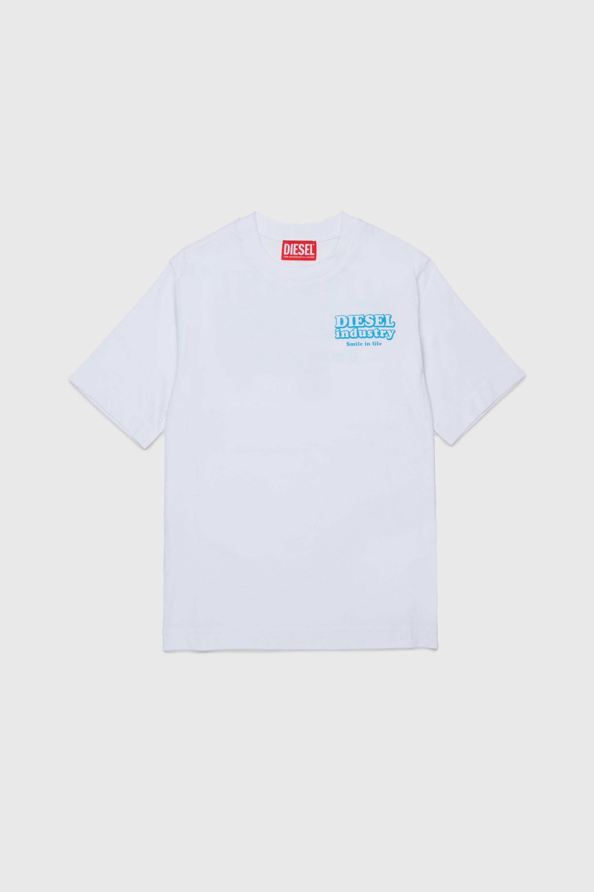 Diesel - TLODIM OVER, T-shirt avec imprim&eacute; Diesel Industry Homme in Blanc - 1