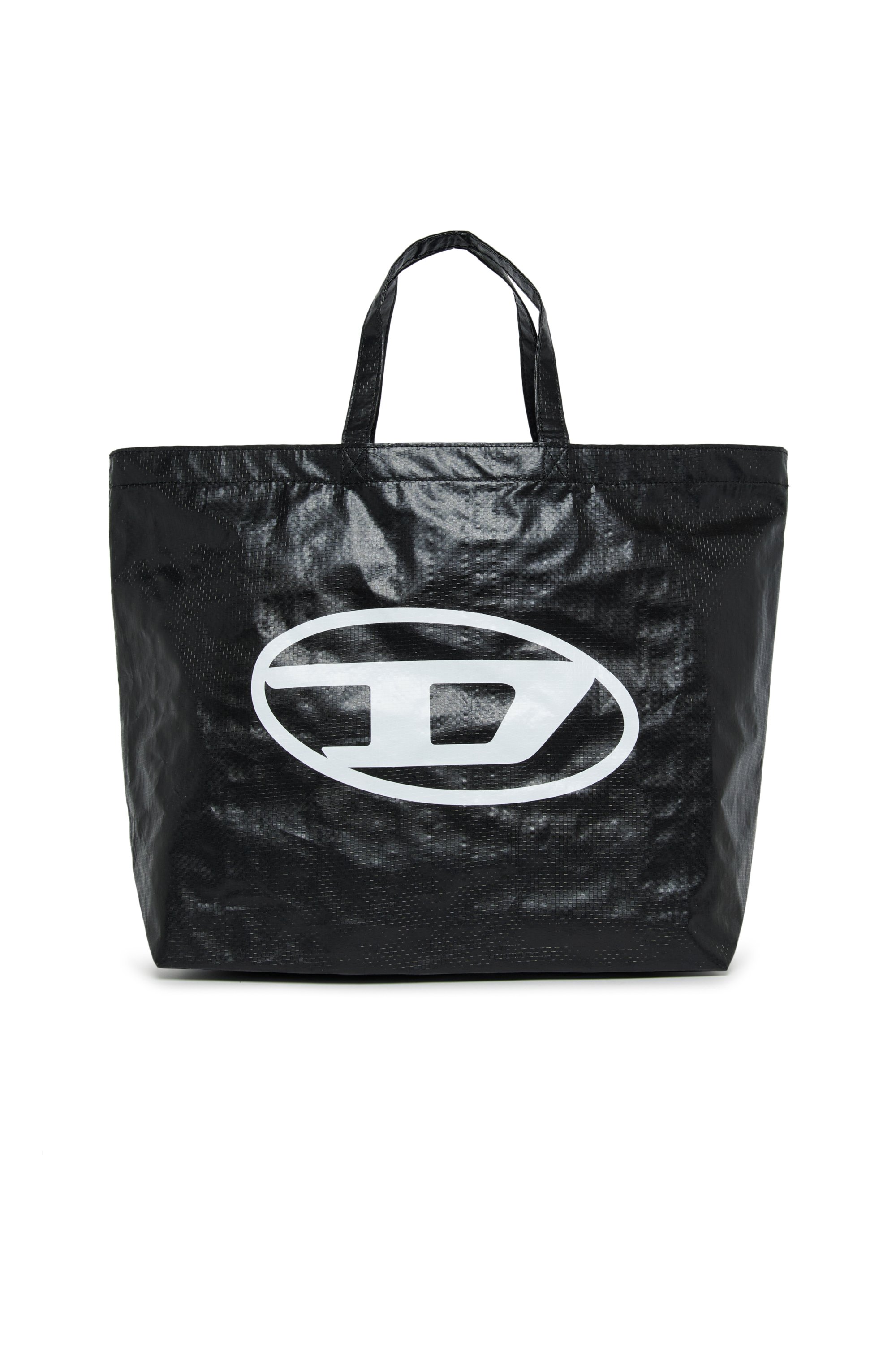 Diesel - WRITTEN, Borsa da spiaggia con stampa Oval D Donna in Nero - 1