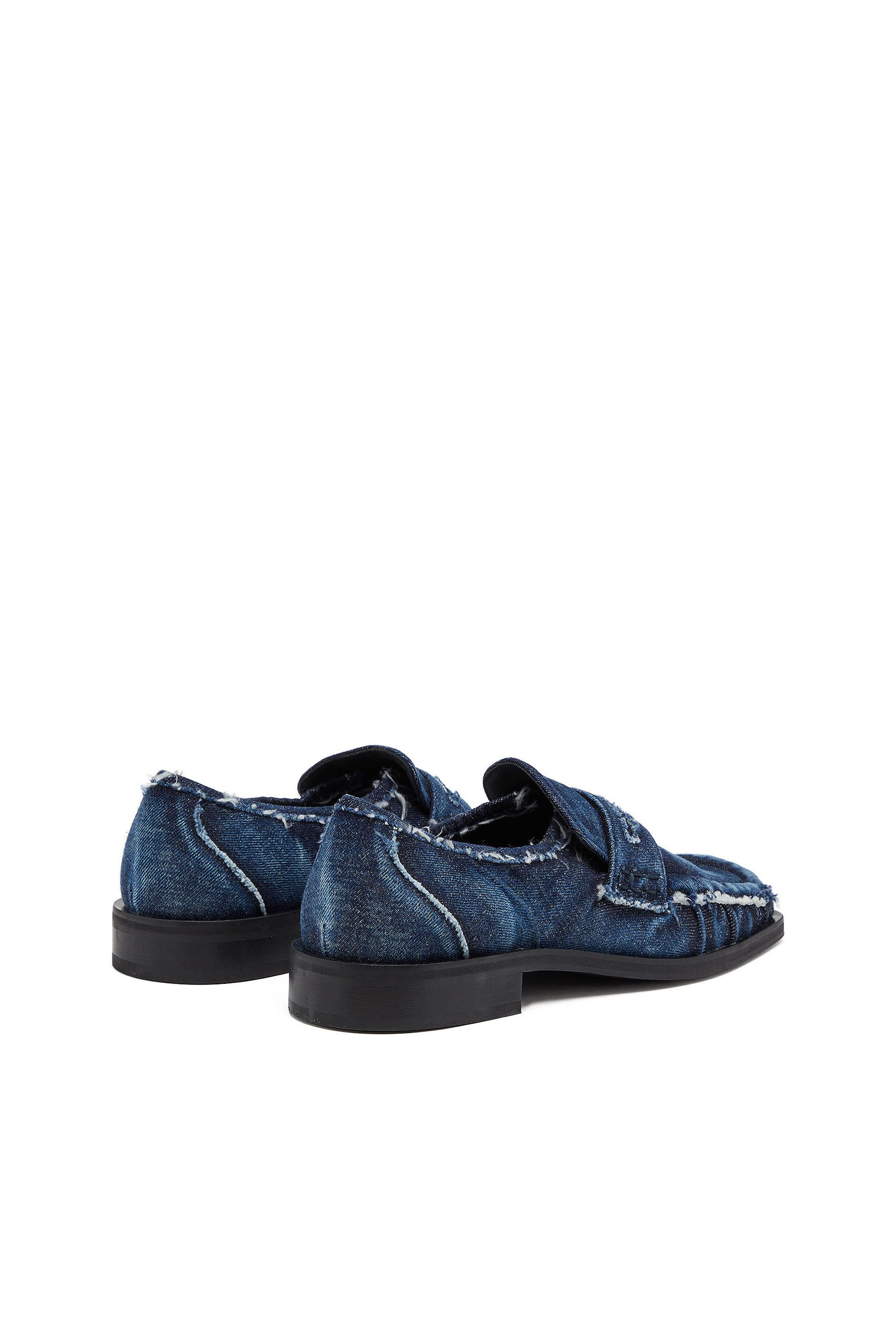 Diesel - D-AMBER LOAFER, Herren D-Amber - Penny Loafer aus ausgefranstem Denim in Blau - 3