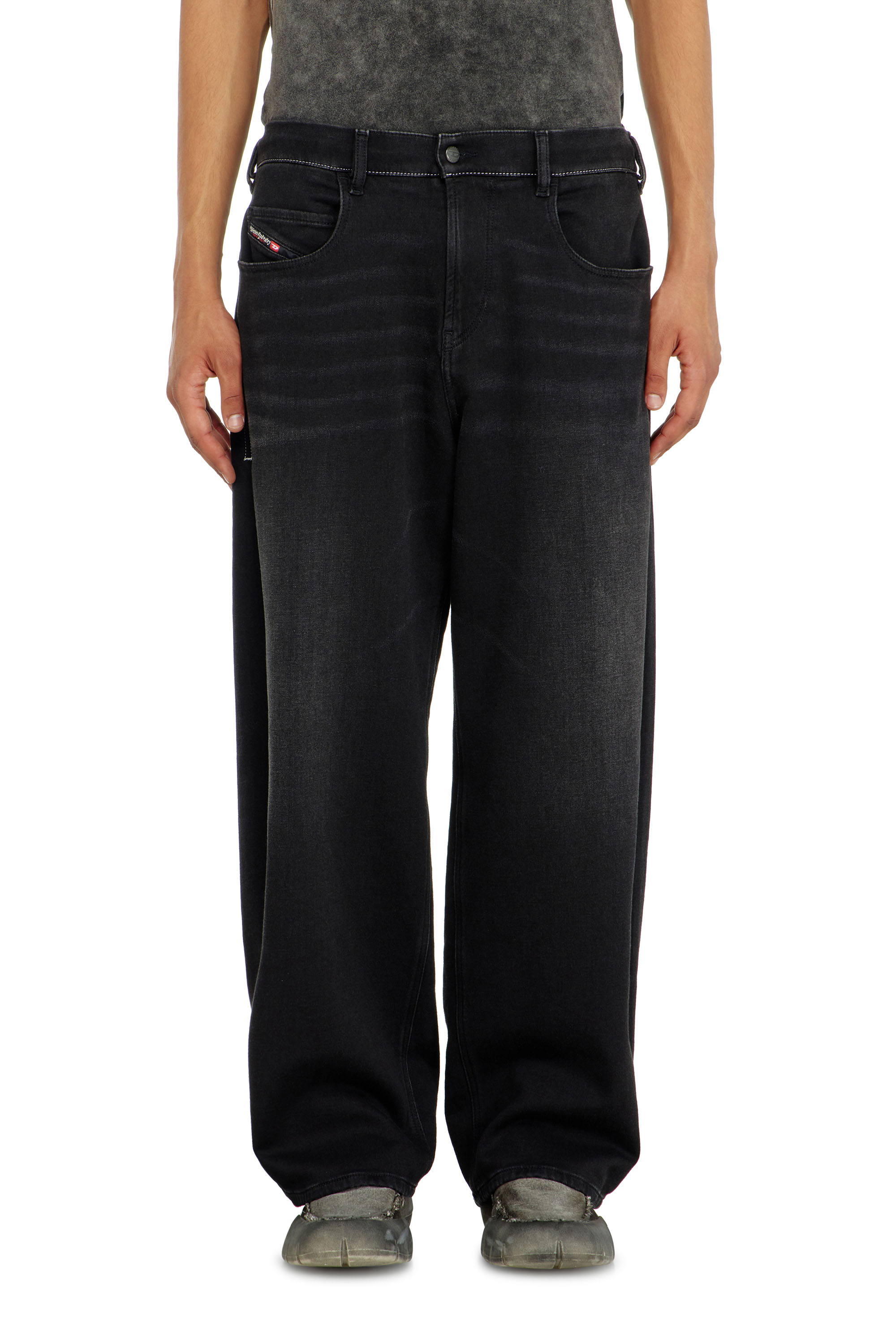 Diesel - Unisex Relaxed 2097 D-Enim-M Joggjeans&reg; 09P90, Schwarz/Dunkelgrau - 2