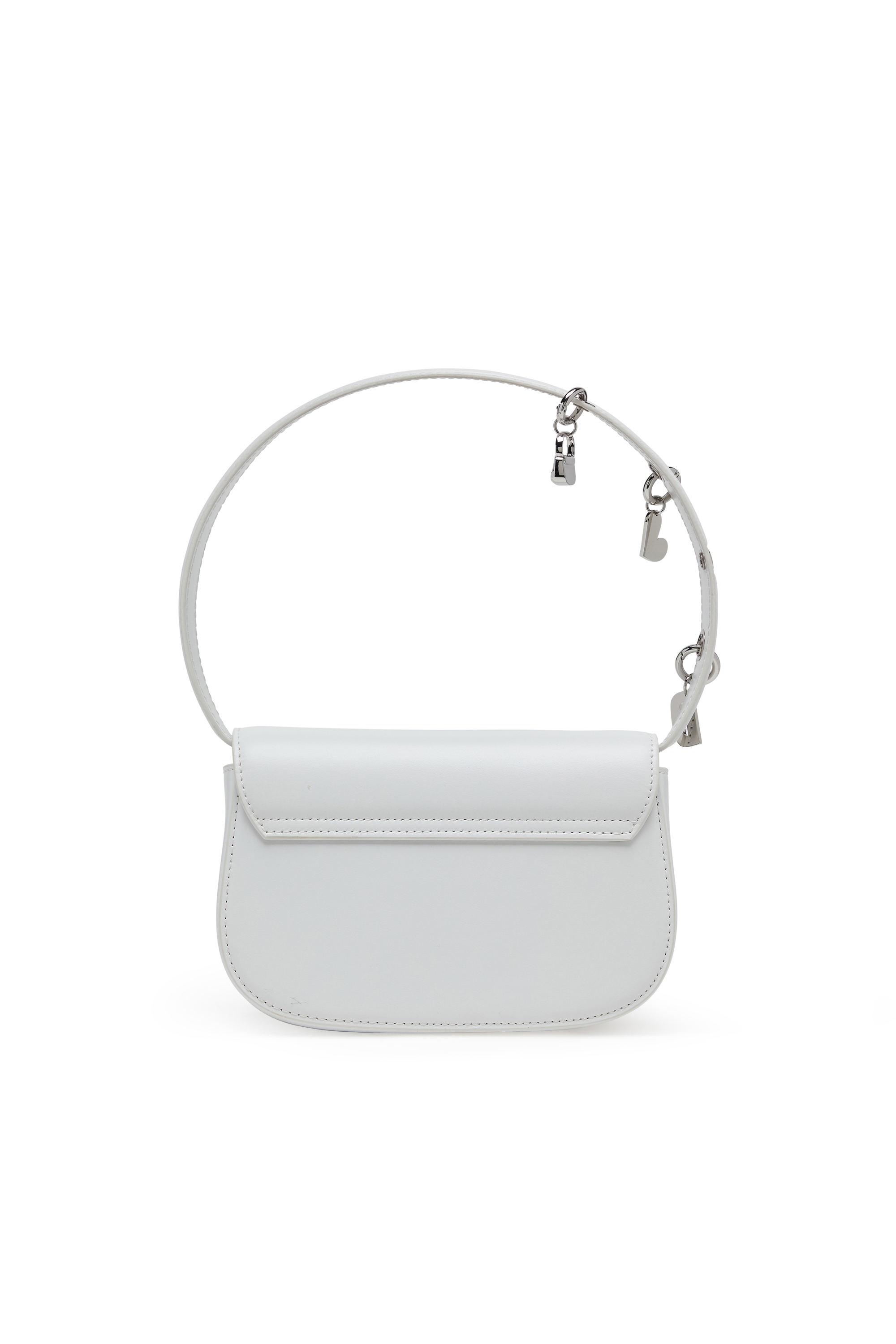 Diesel - 1DR, 1DR - Sac iconique &agrave; bandouli&egrave;re en cuir avec breloques poign&eacute;e Femme in Blanc - 2