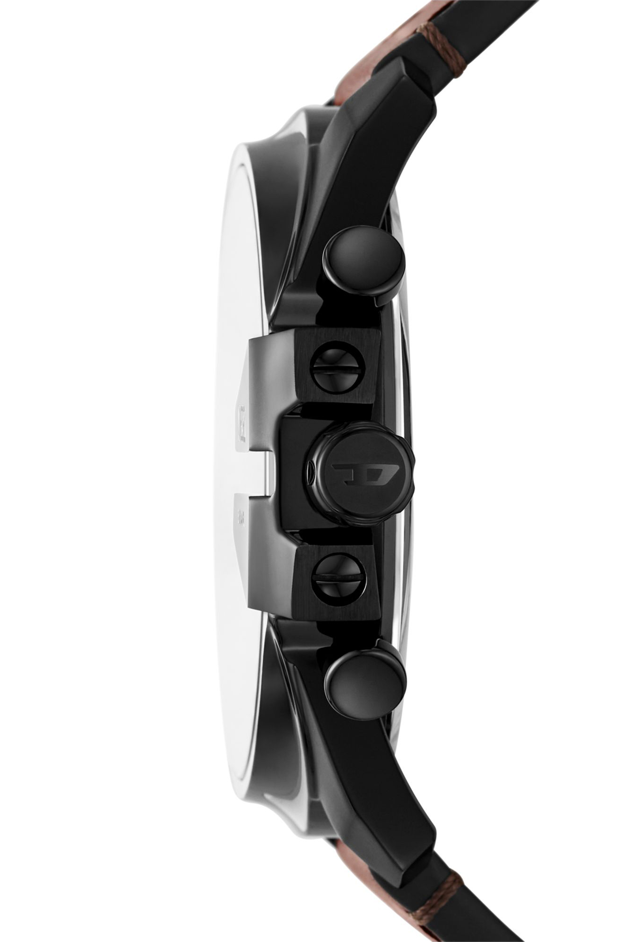 Diesel - DZ4692 WATCH, Montre Mega Chief Slim en cuir brun Homme in Marron - 3