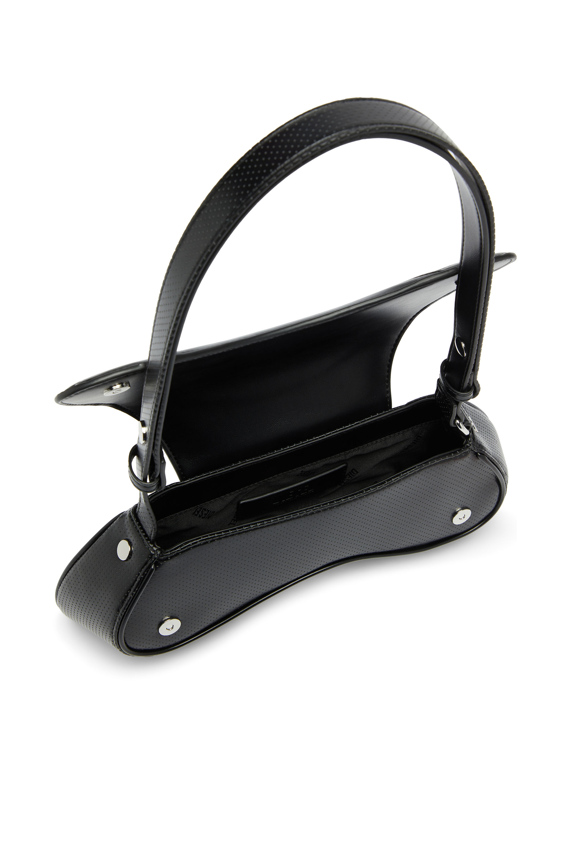 Diesel - PLAY CROSSBODY, Play - Sac bandouli&egrave;re en PU matelass&eacute; perfor&eacute; Femme in Noir - 3