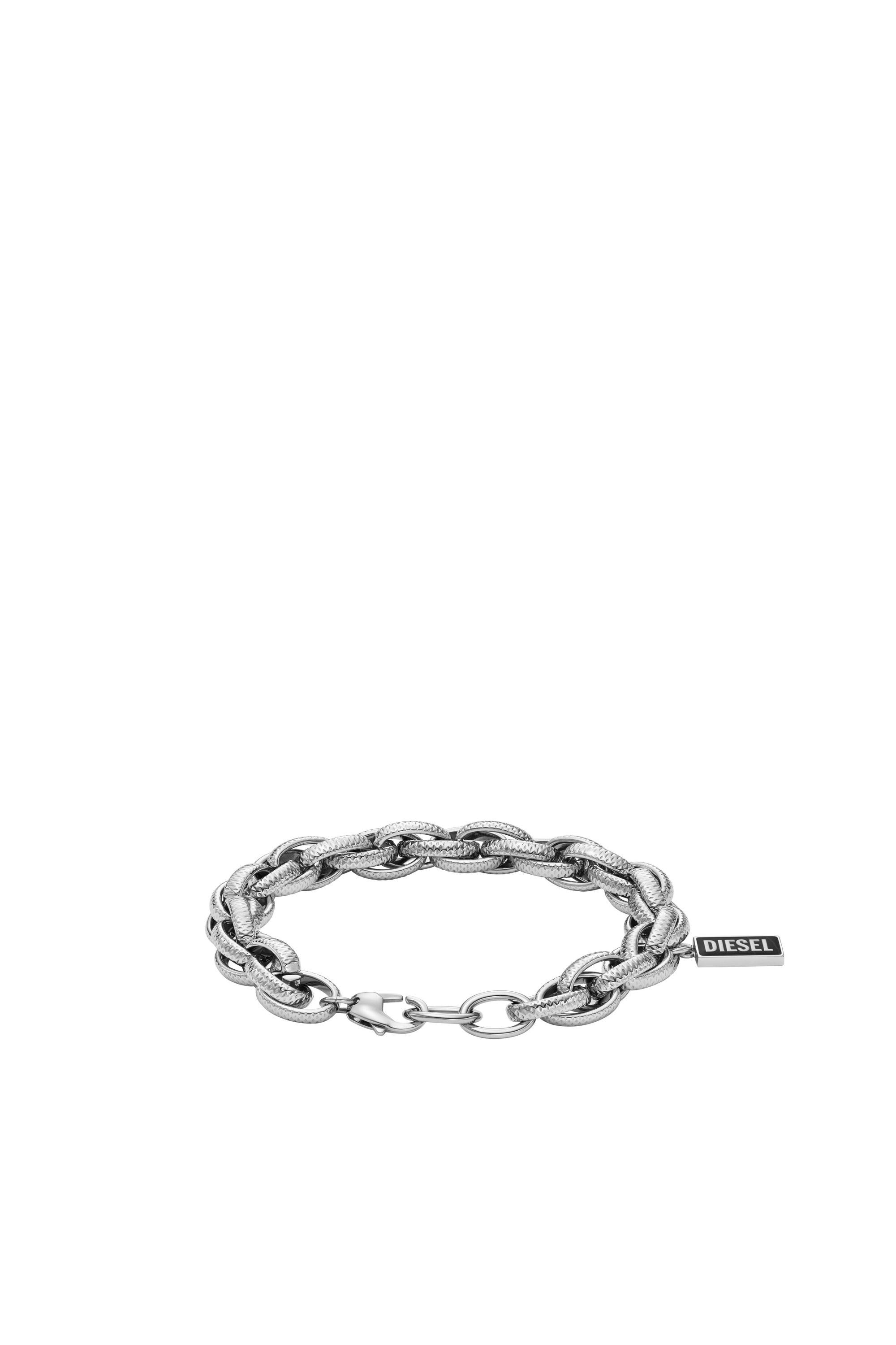 Diesel - DX1514, Bracciale a catena in agata nera Unisex in Argento - 2