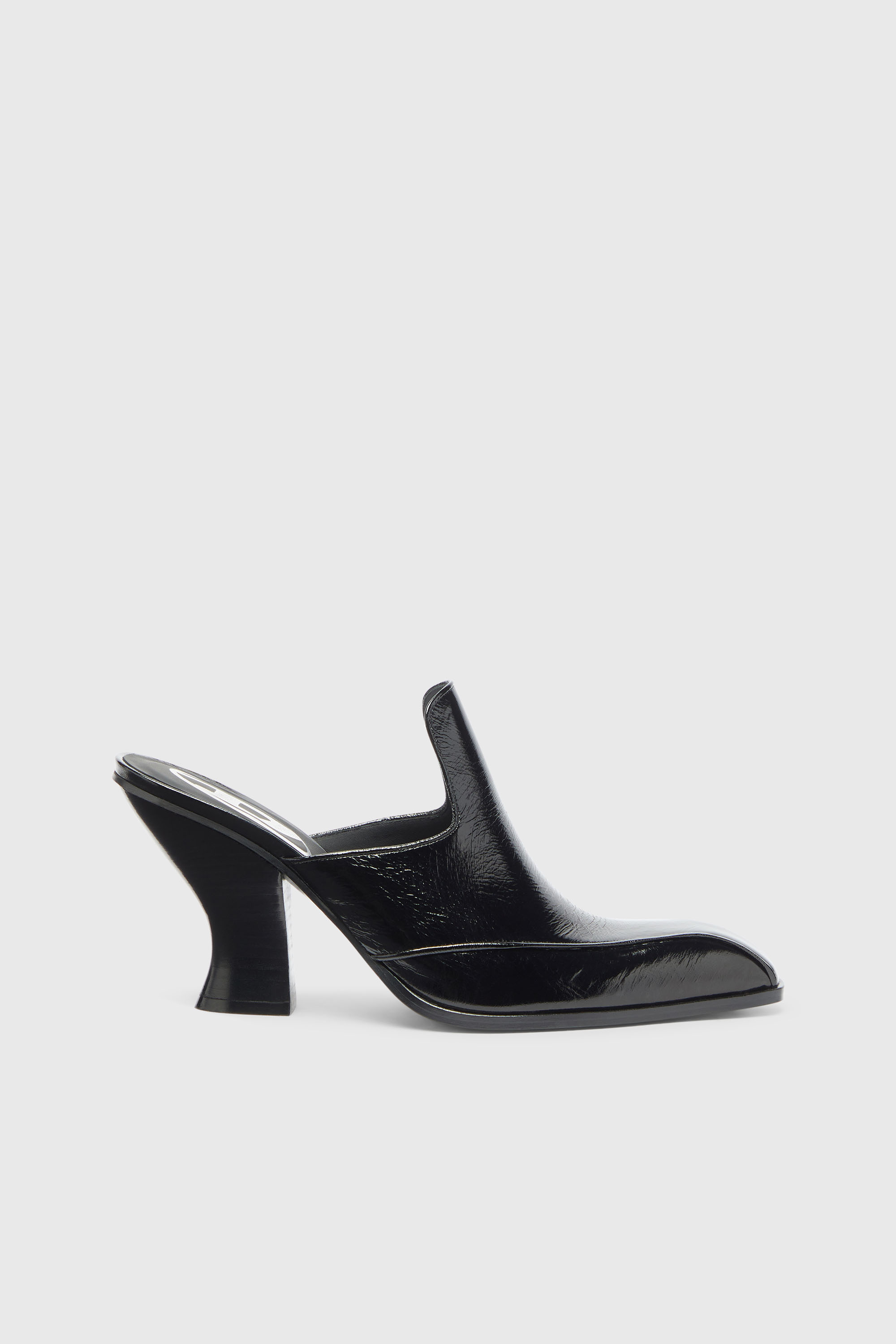 Diesel - D-LUFFY-75-MULE, Woman's D-Luffy - Western-style mules in patent leather in Black - 1