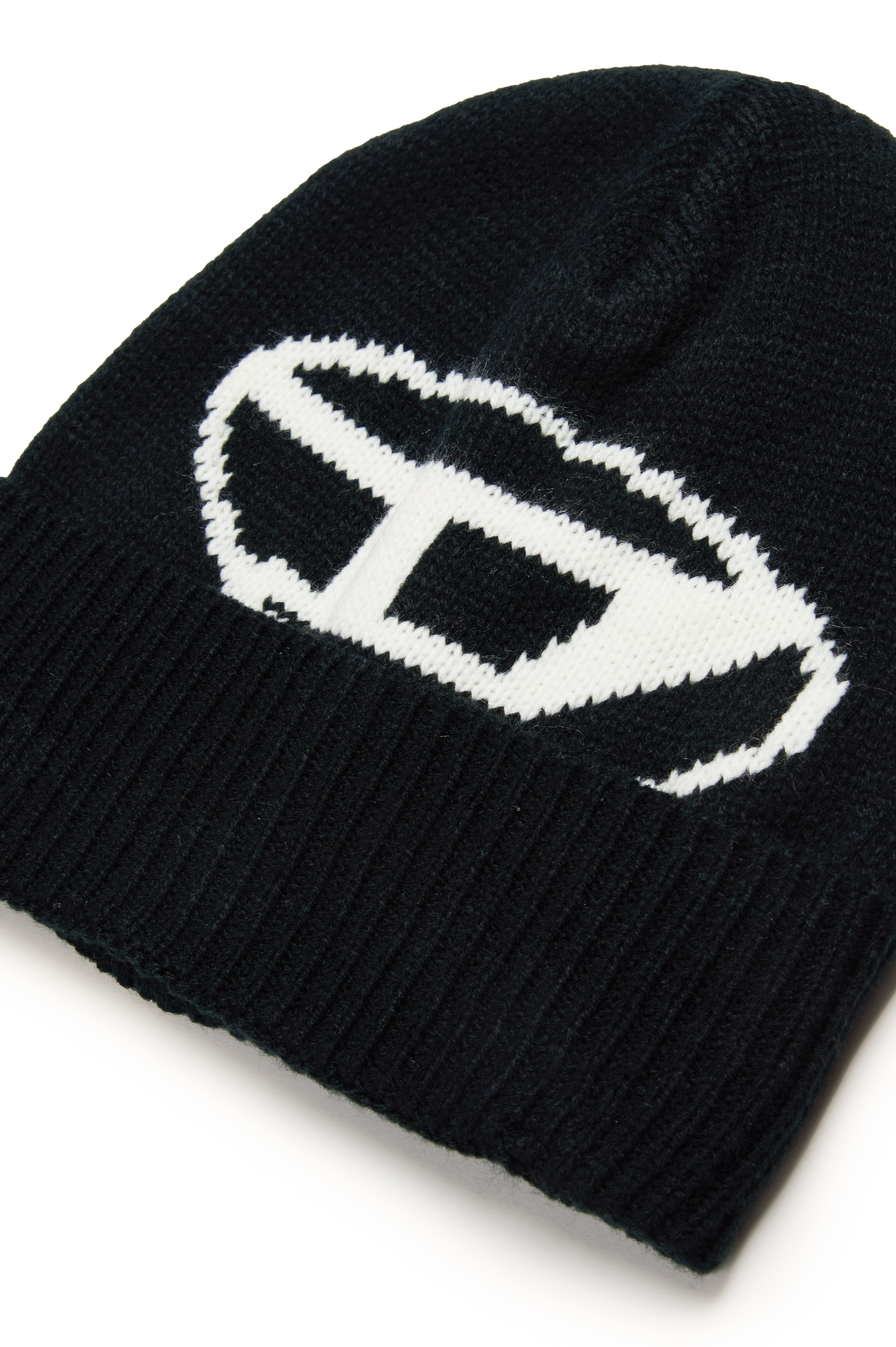 Diesel - FDINLAY, Beanie con logo Oval D Unisex in Nero - 3