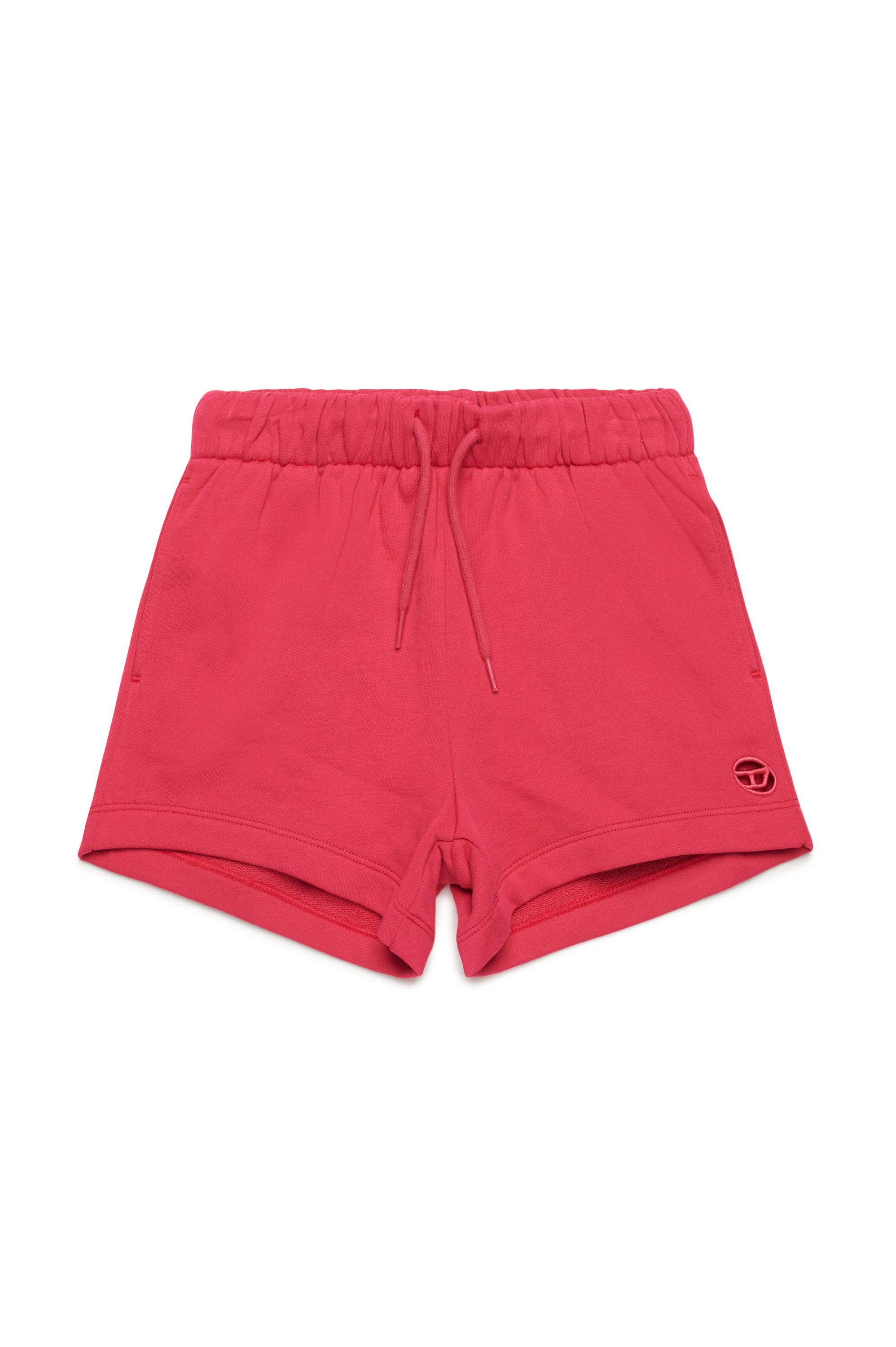 Diesel - PAGL, Short de survêtement avec cut-out à logo Oval D Femme in Rose - 1