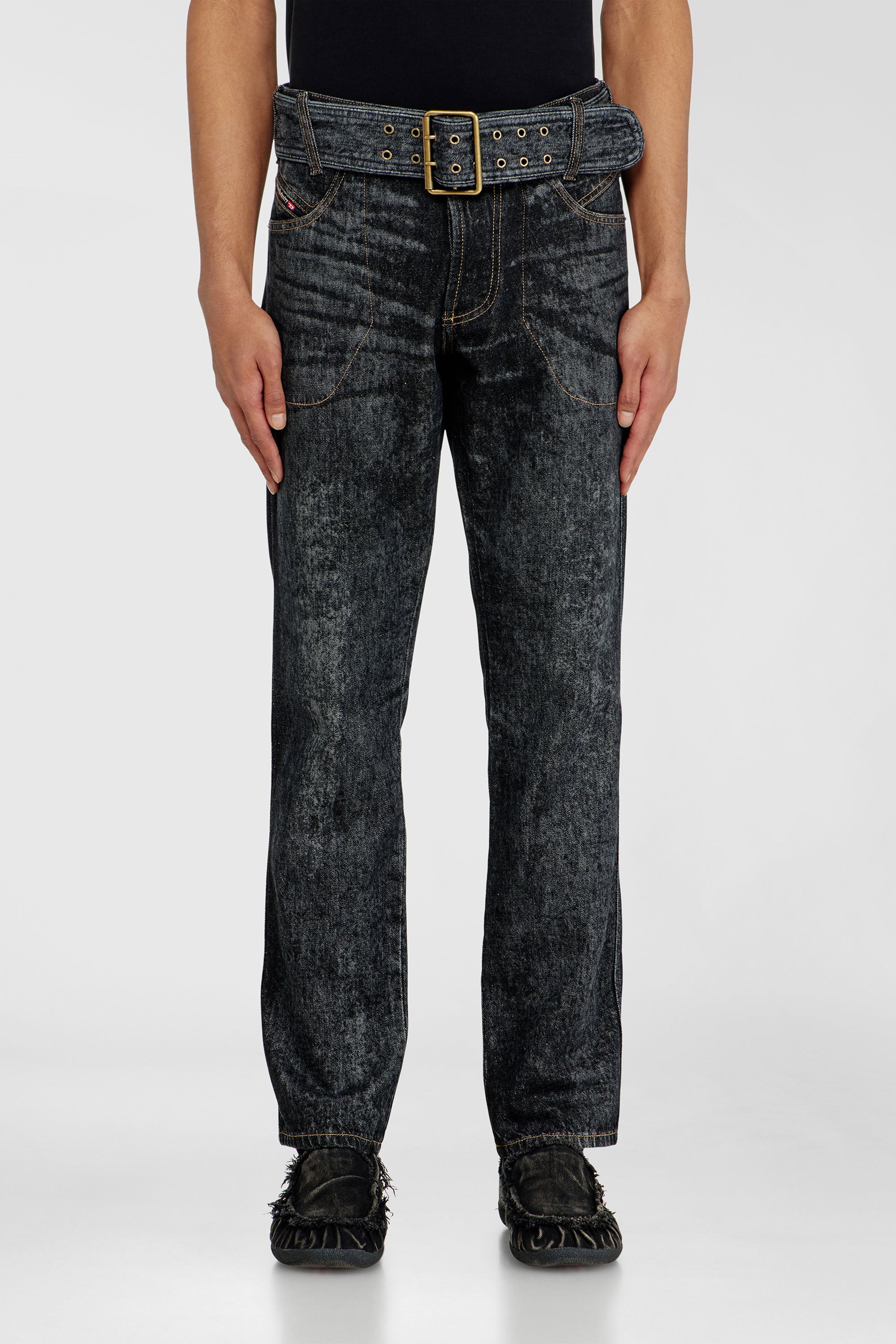 Diesel - Herren Slim Jeans D-Villus 09Q24, Schwarz/Dunkelgrau - 1