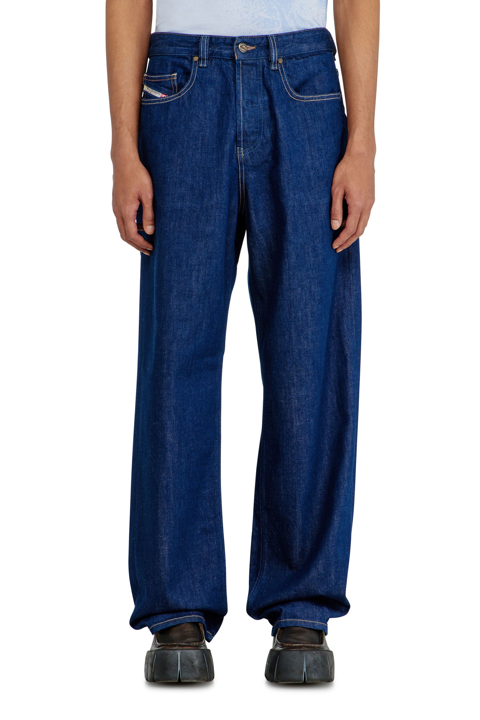 Diesel - Relaxed Jeans 2001 D-Macro 09Q09 Homme, Bleu Fonc&eacute; - Image 4