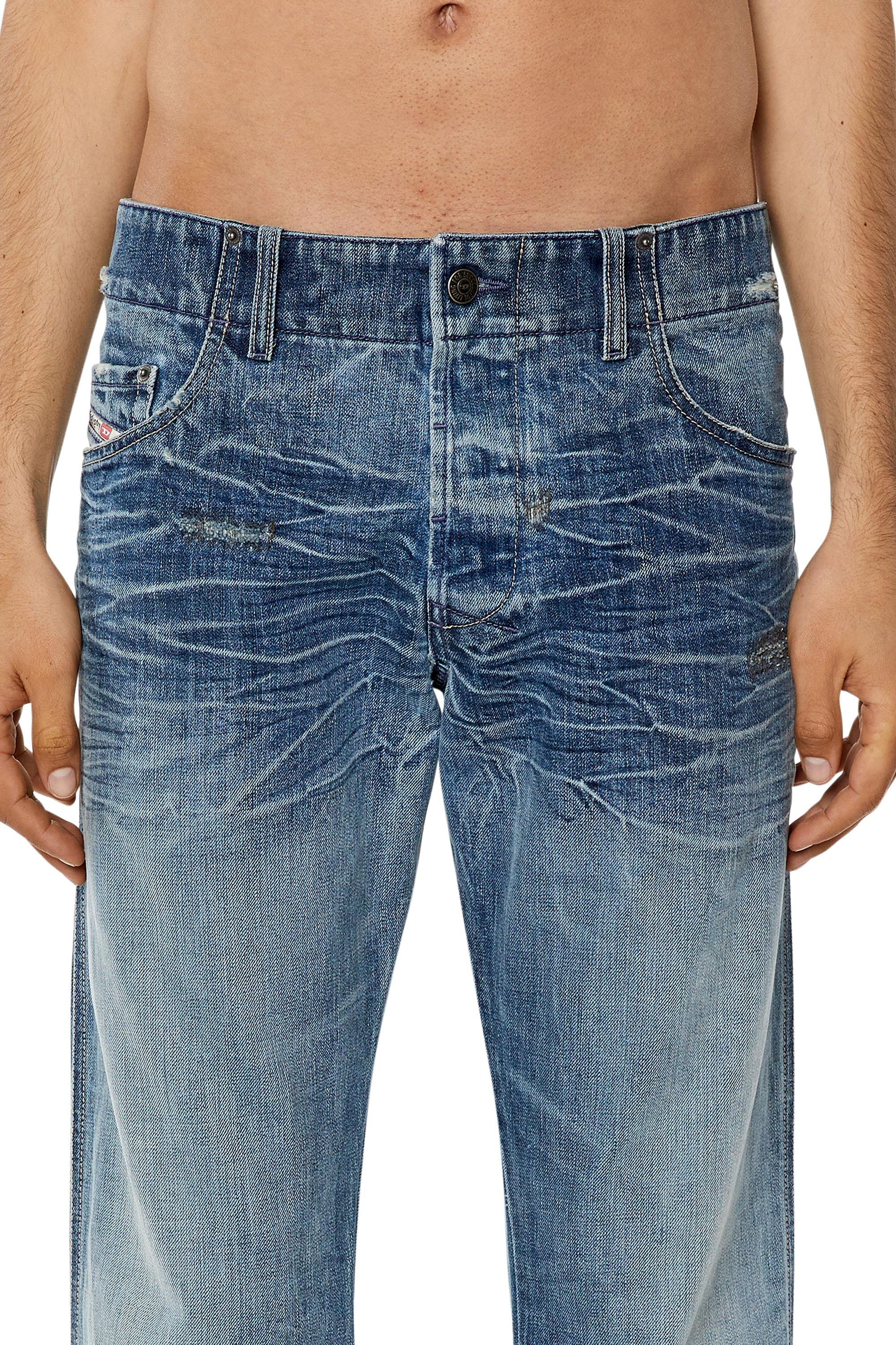 Diesel - Bootcut Jeans D-Backler 09I01, Blu medio - Image 3