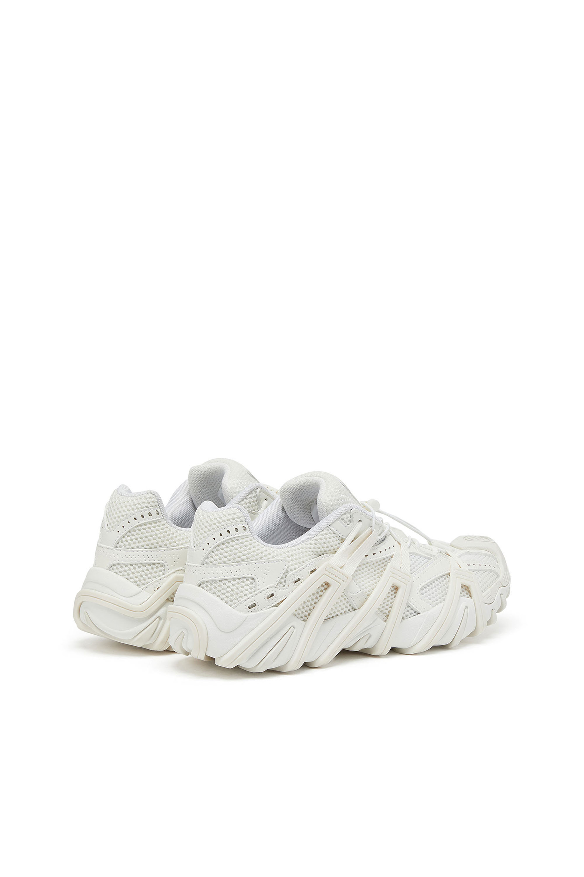 Diesel - S-PROTOTYPE CR LACE X, Man S-Prototype Cr-Mesh and PU sneakers with double lacing in White - Image 3