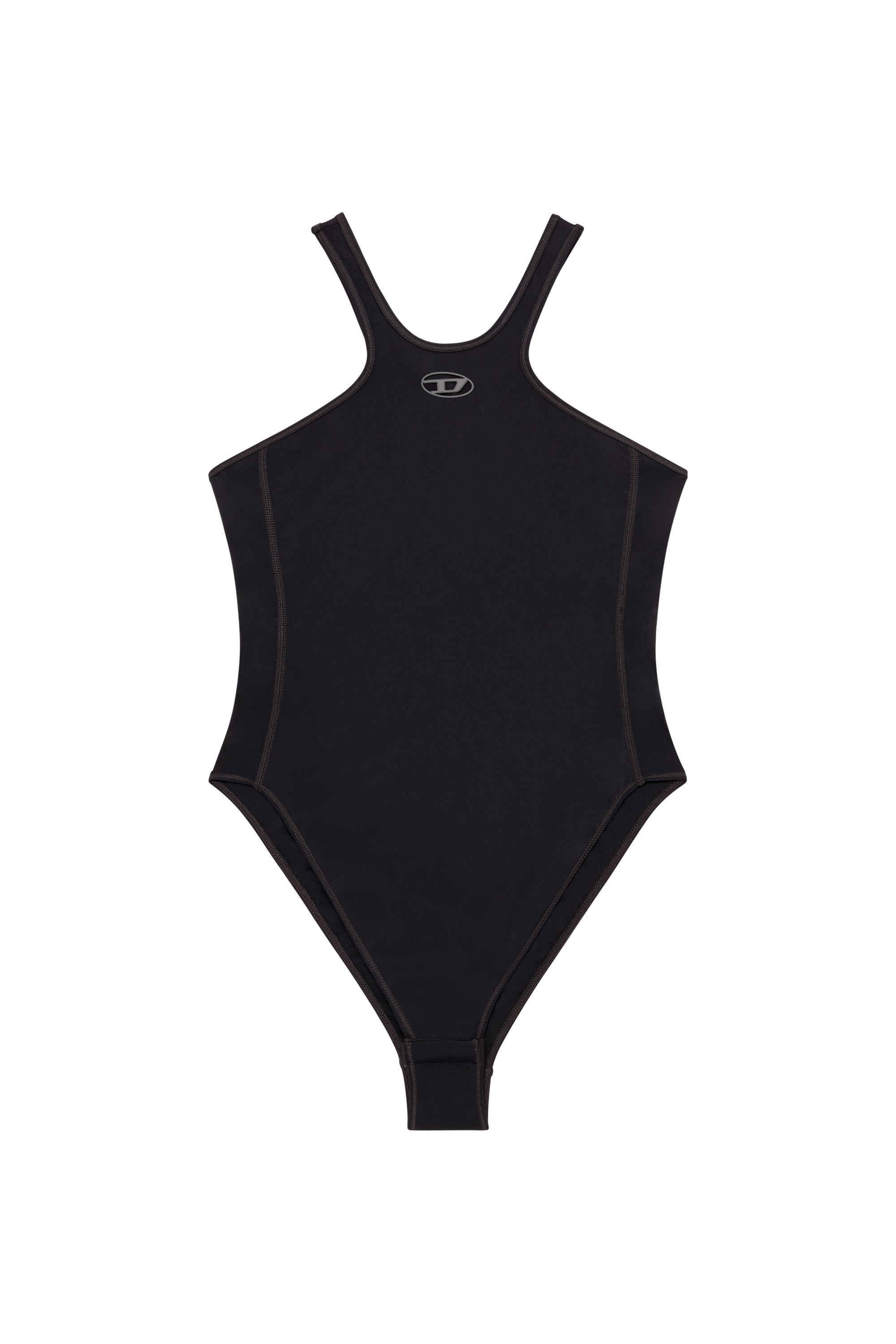 Diesel - CHRISTIE-UTLT, Body stretch con Oval D Donna in Nero - 4