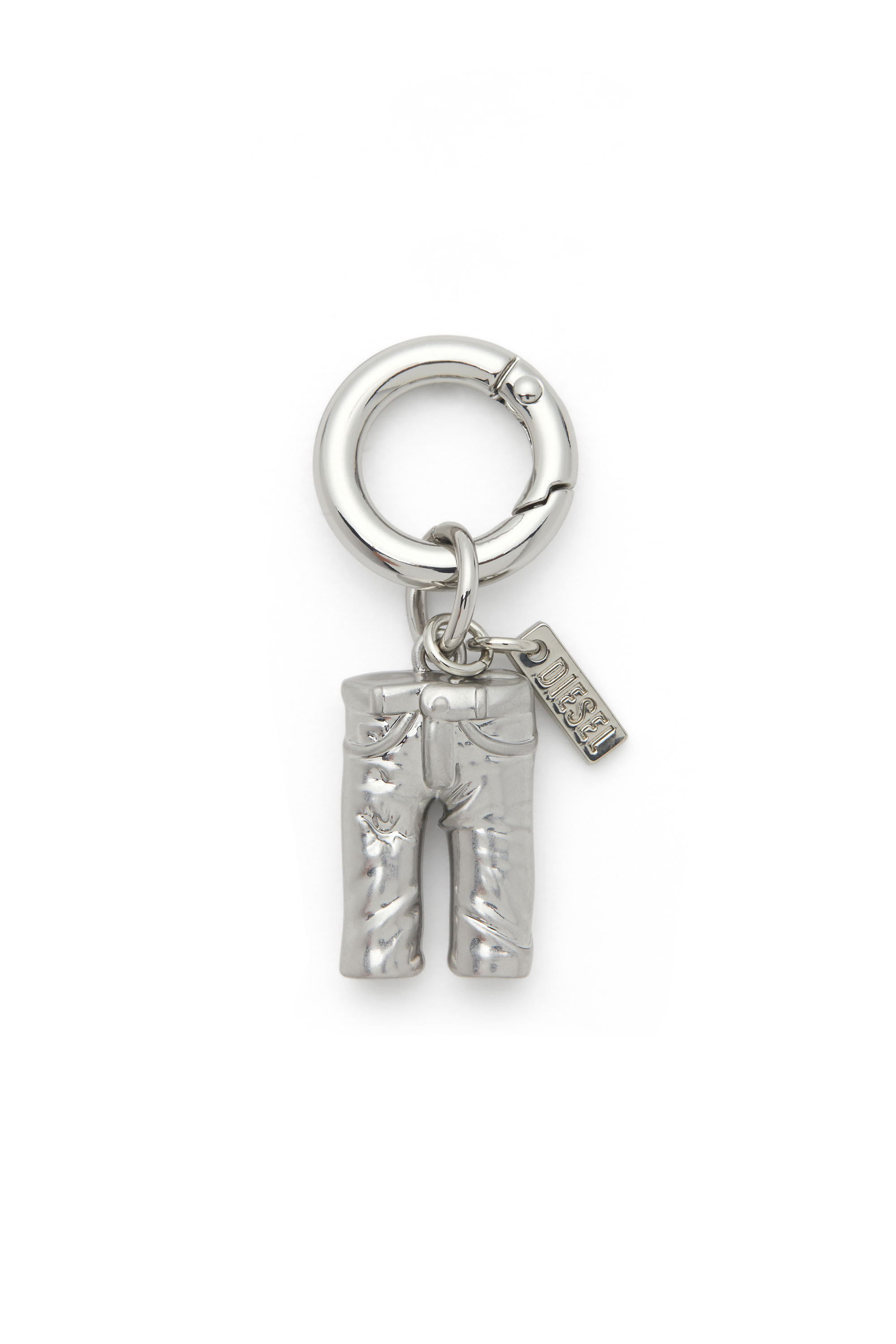 Diesel - CHARM-5PKT, Ciondolo Diesel in metallo con dettaglio logo Unisex in Argento - 1