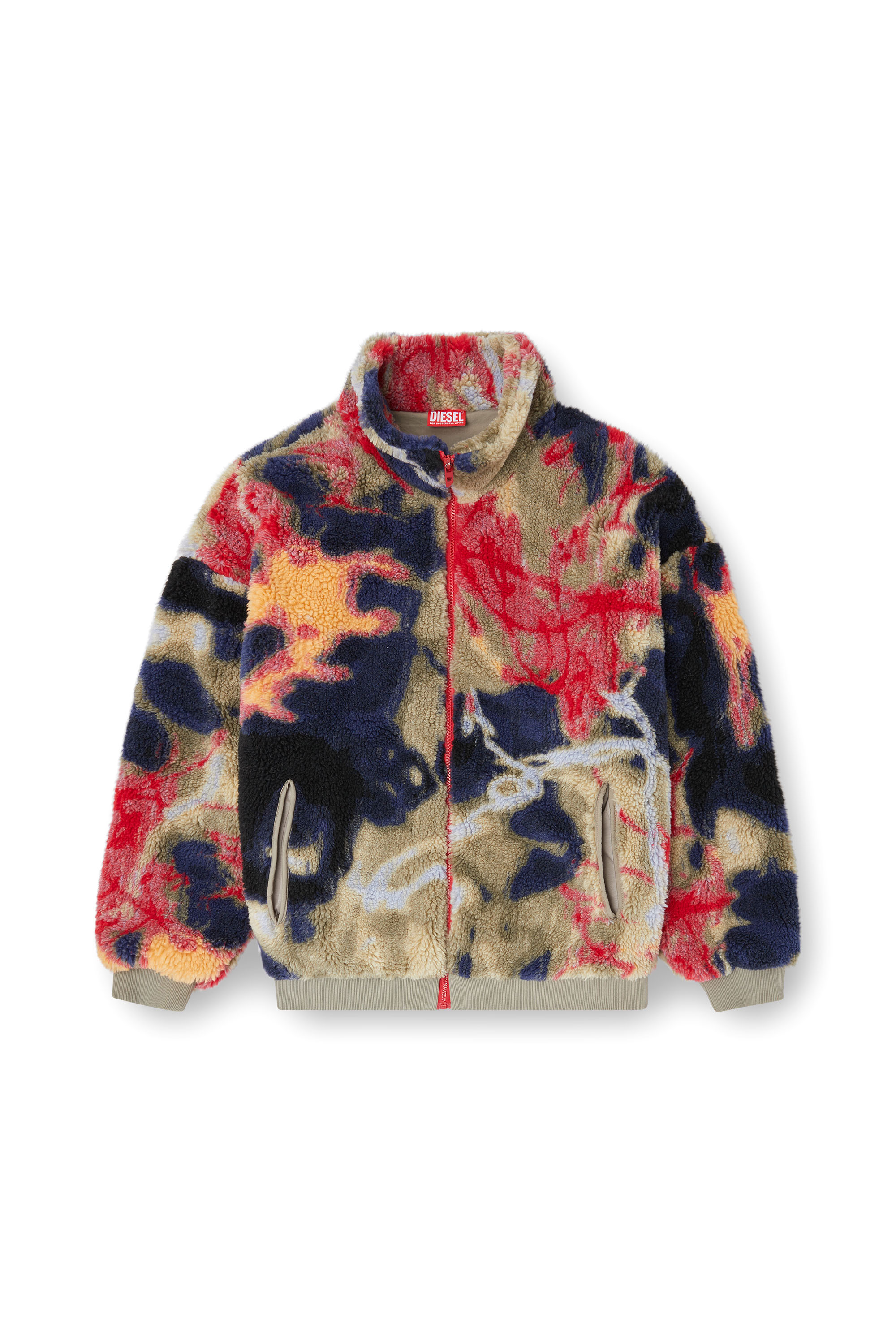 Diesel - S-LUKE, Giacca in tessuto teddy e graffiti Uomo in Multicolor - 2