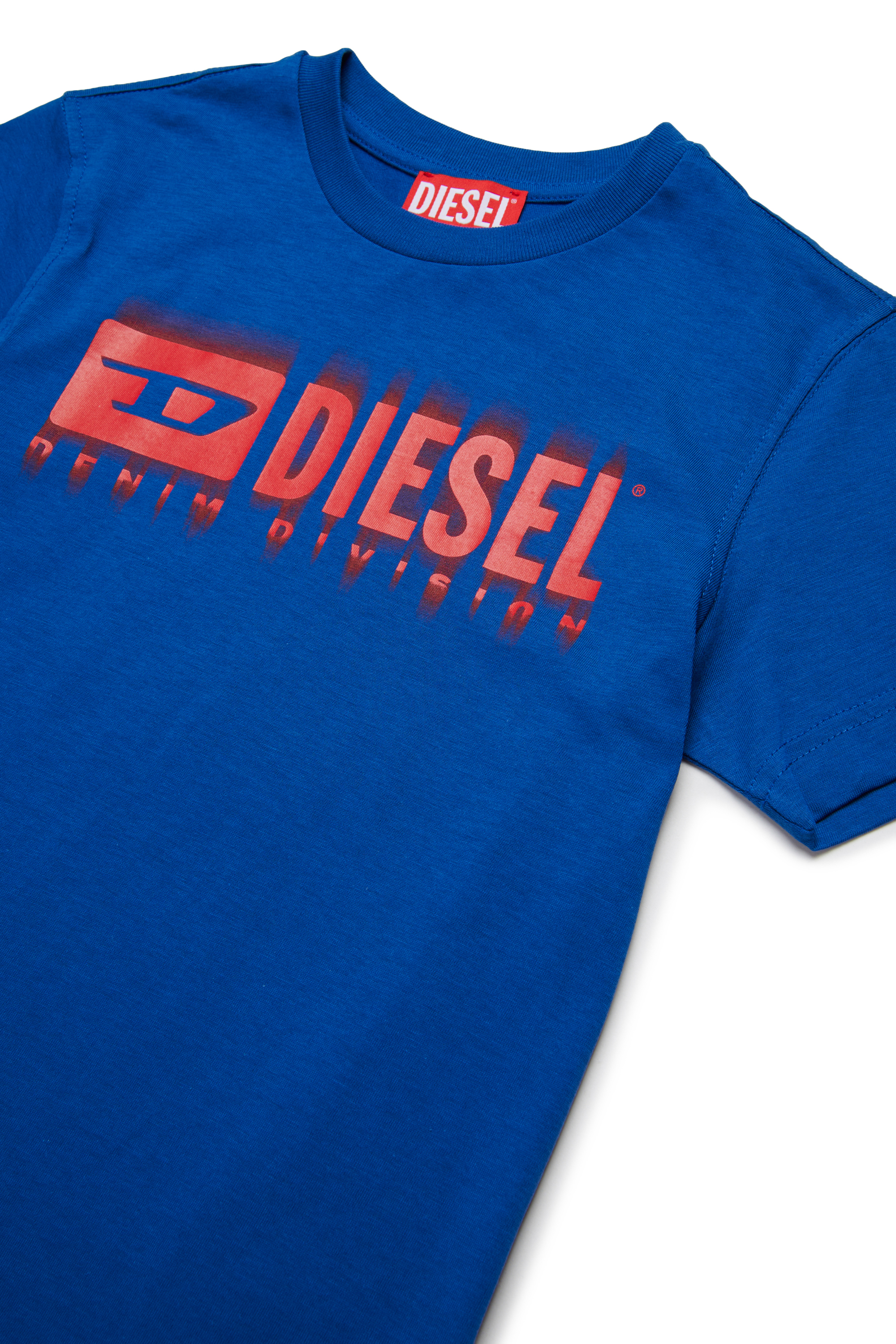 Diesel - TDIEGORL6, T-shirt avec logo taché Homme in Bleu - 3