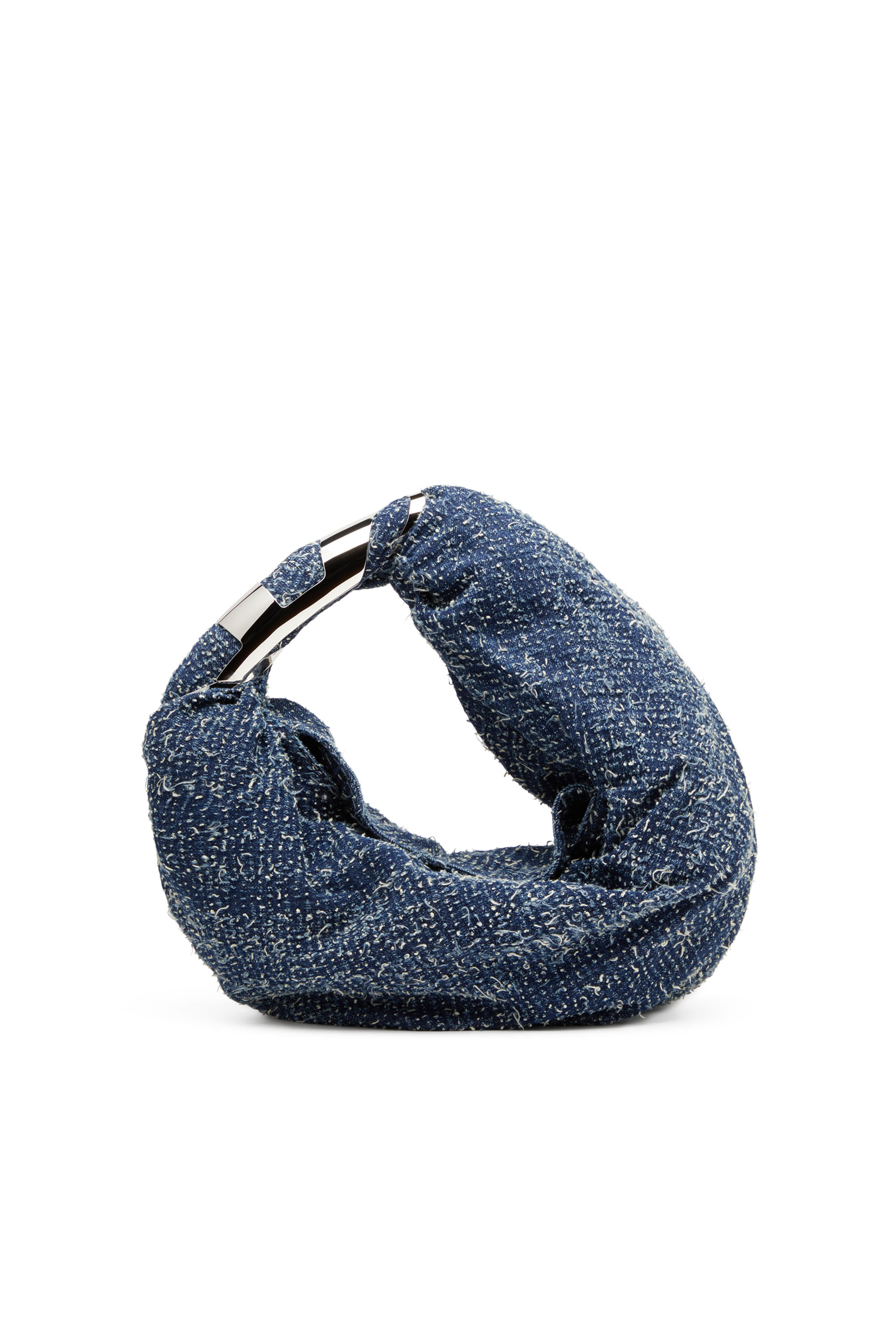Diesel - GRAB-D HOBO S, Grab-D S-Sac hobo en denim boucl&eacute; Femme in Bleu - 2