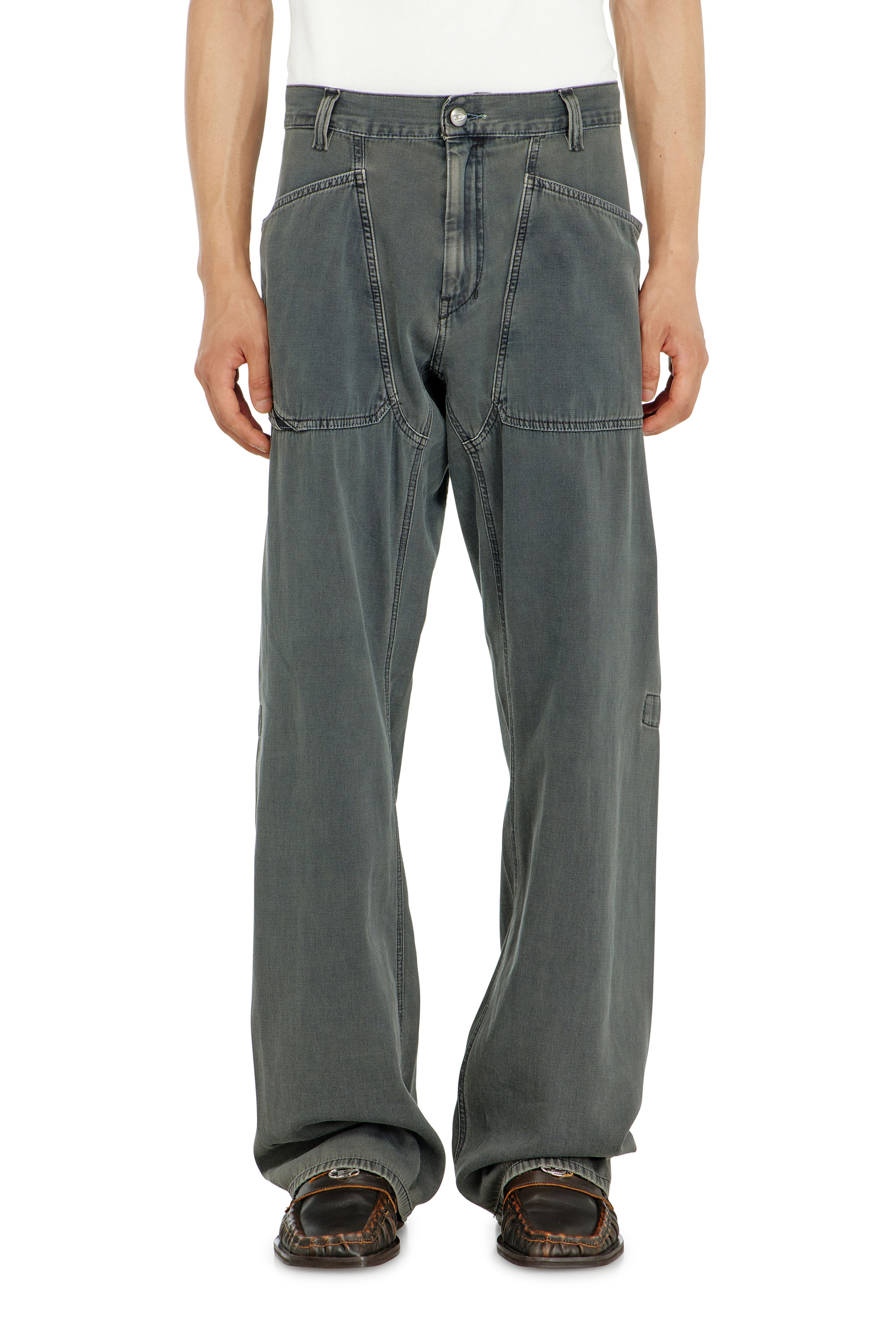 Diesel - Relaxed Jeans D-Zeta 068WR Homme, Gris - Image 4