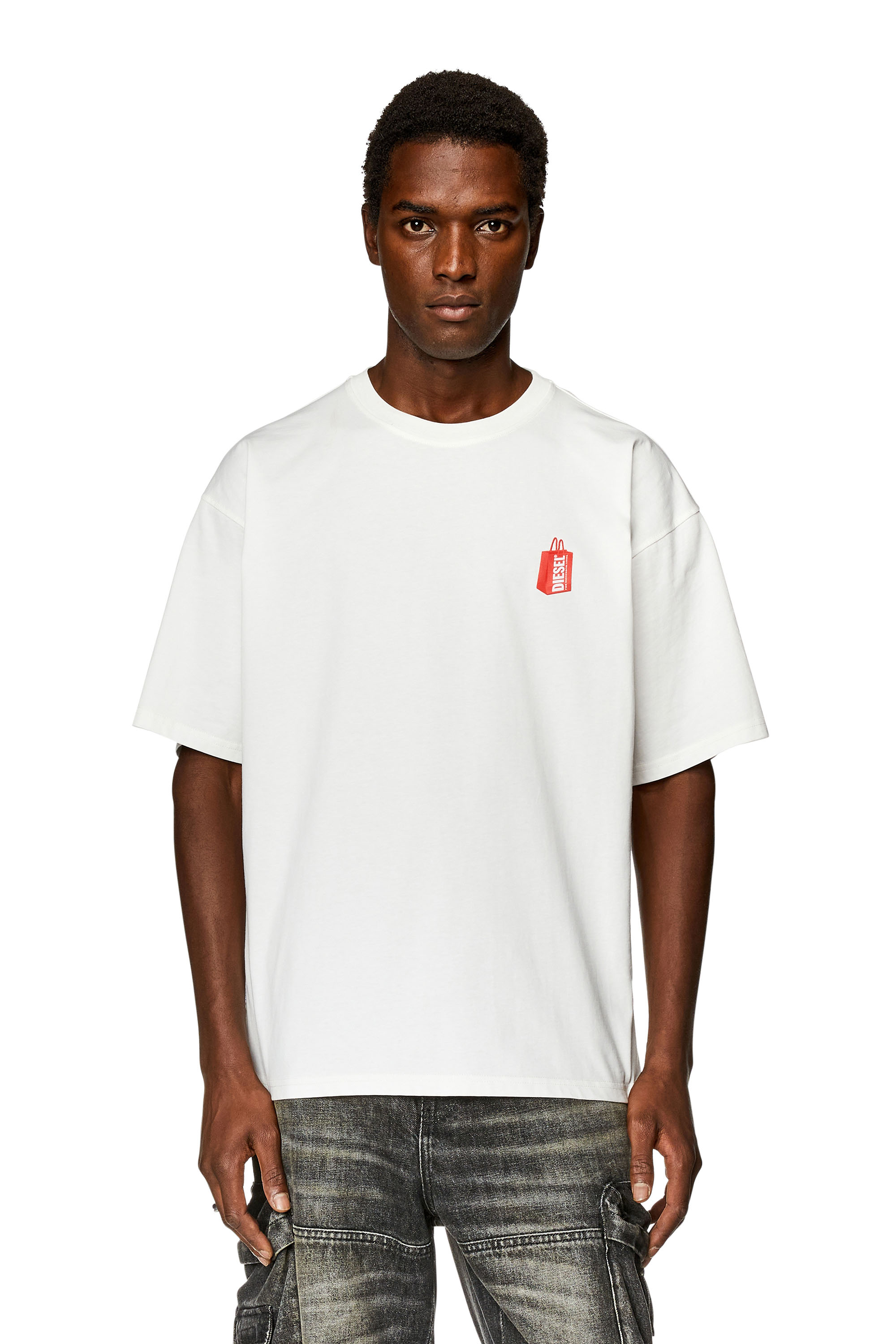 Diesel - T-BOXT-N2, Uomo T-shirt con stampa sneaker Prototype in Bianco - Image 1