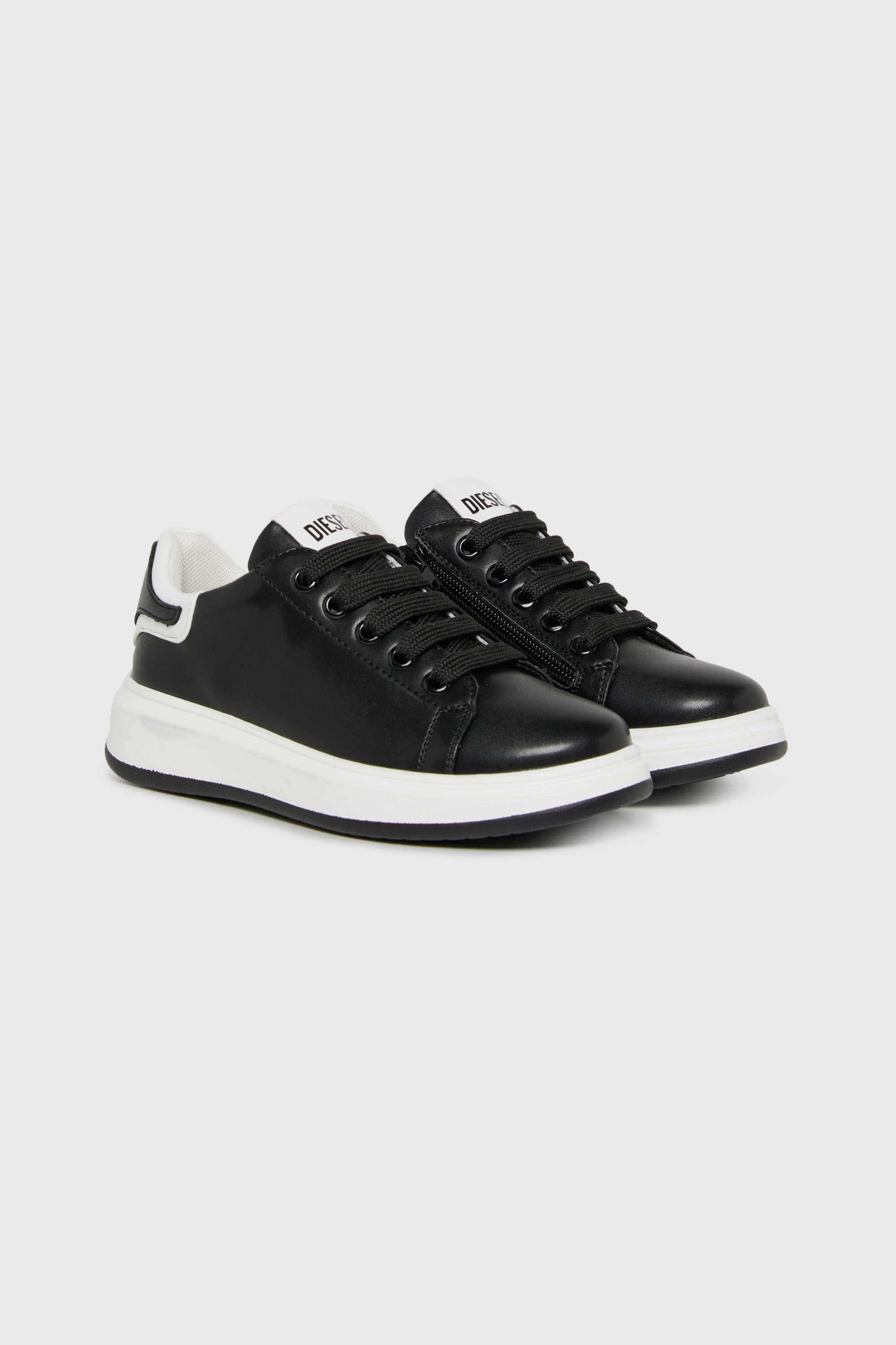 Diesel - S-MEQUIPLA, S-MEQUIPLA-Baskets avec finitions contrast&eacute;es Mixte in Noir - 2