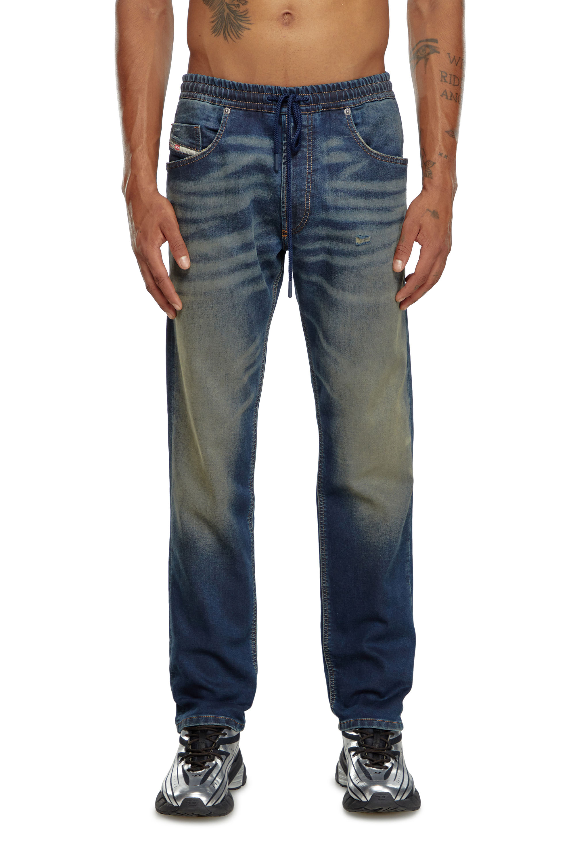 Diesel - Uomo Tapered 2030 D-Krooley Joggjeans® 09J34, Blu Scuro - Image 1