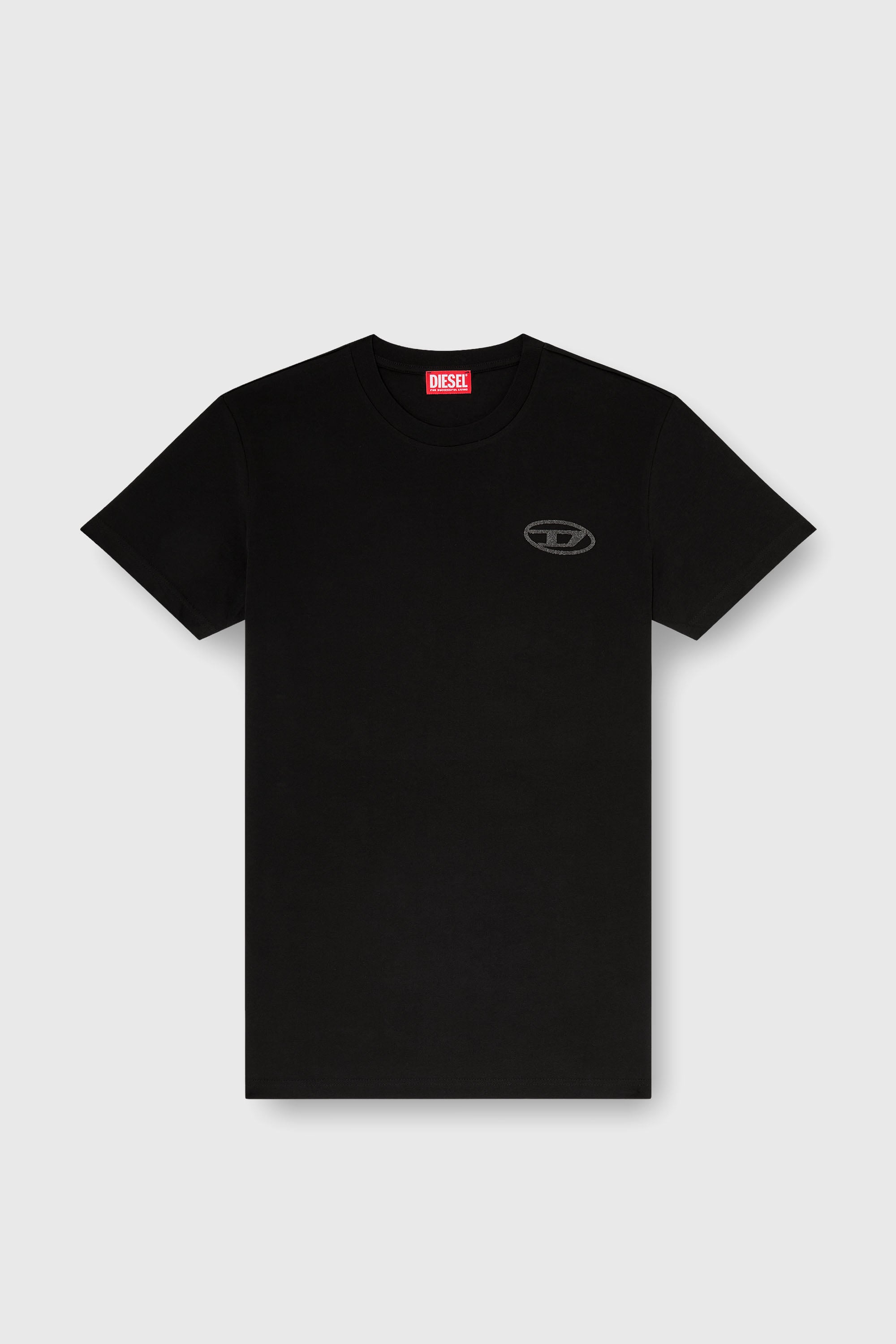 Diesel - T-DIEGO-T92, T-shirt in cotone con logo Oval D Uomo in Nero - 2