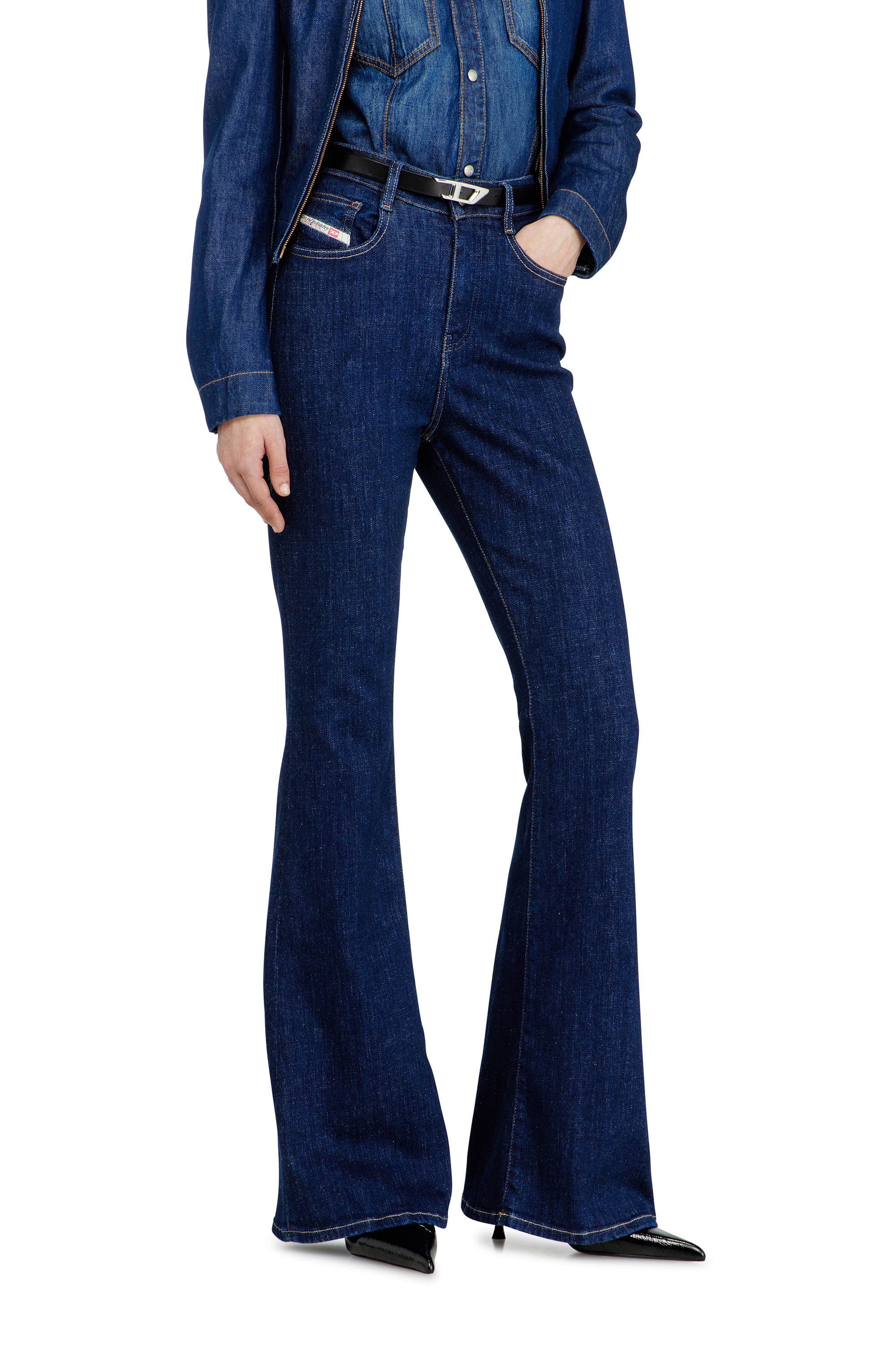 Diesel - Bootcut Jeans 1973 D-Partt 09Q03 Donna, Blu Scuro - Image 4
