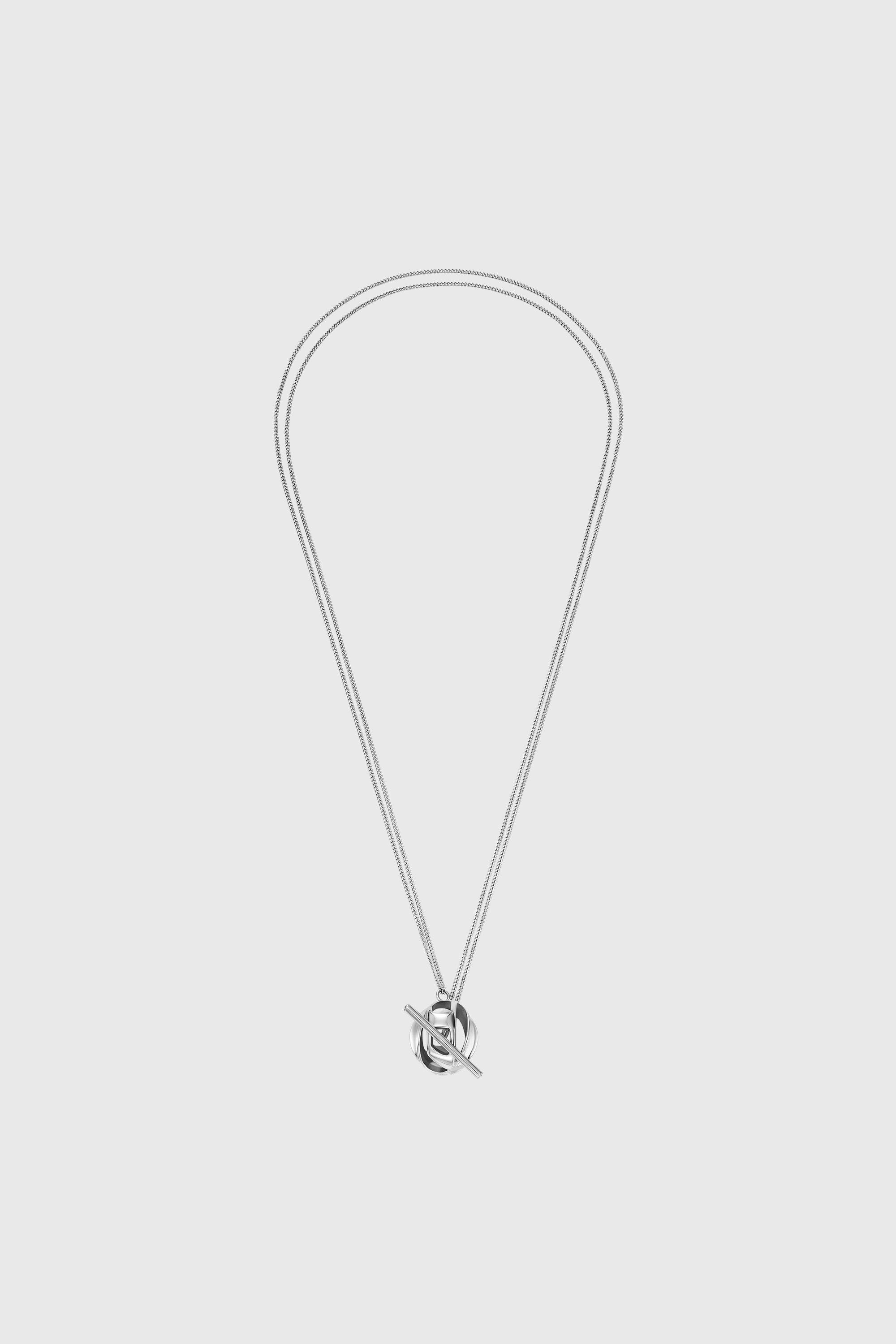 Diesel - DX1716040, Collana con pendente in acciaio inox Unisex in Argento - 1