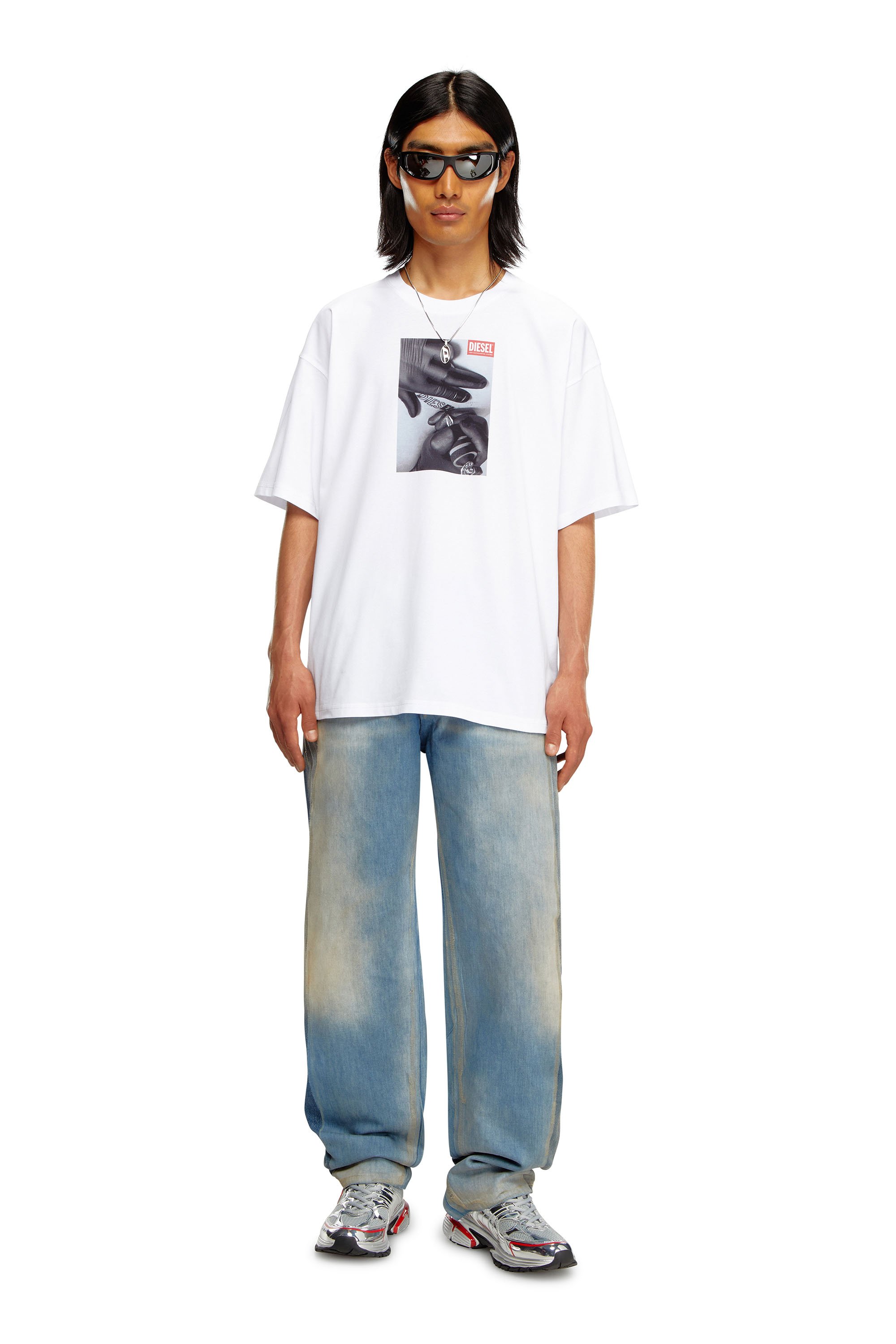 Diesel - T-BOXT-K4, Homme T-shirt avec imprimé tatouage in Blanc - Image 2