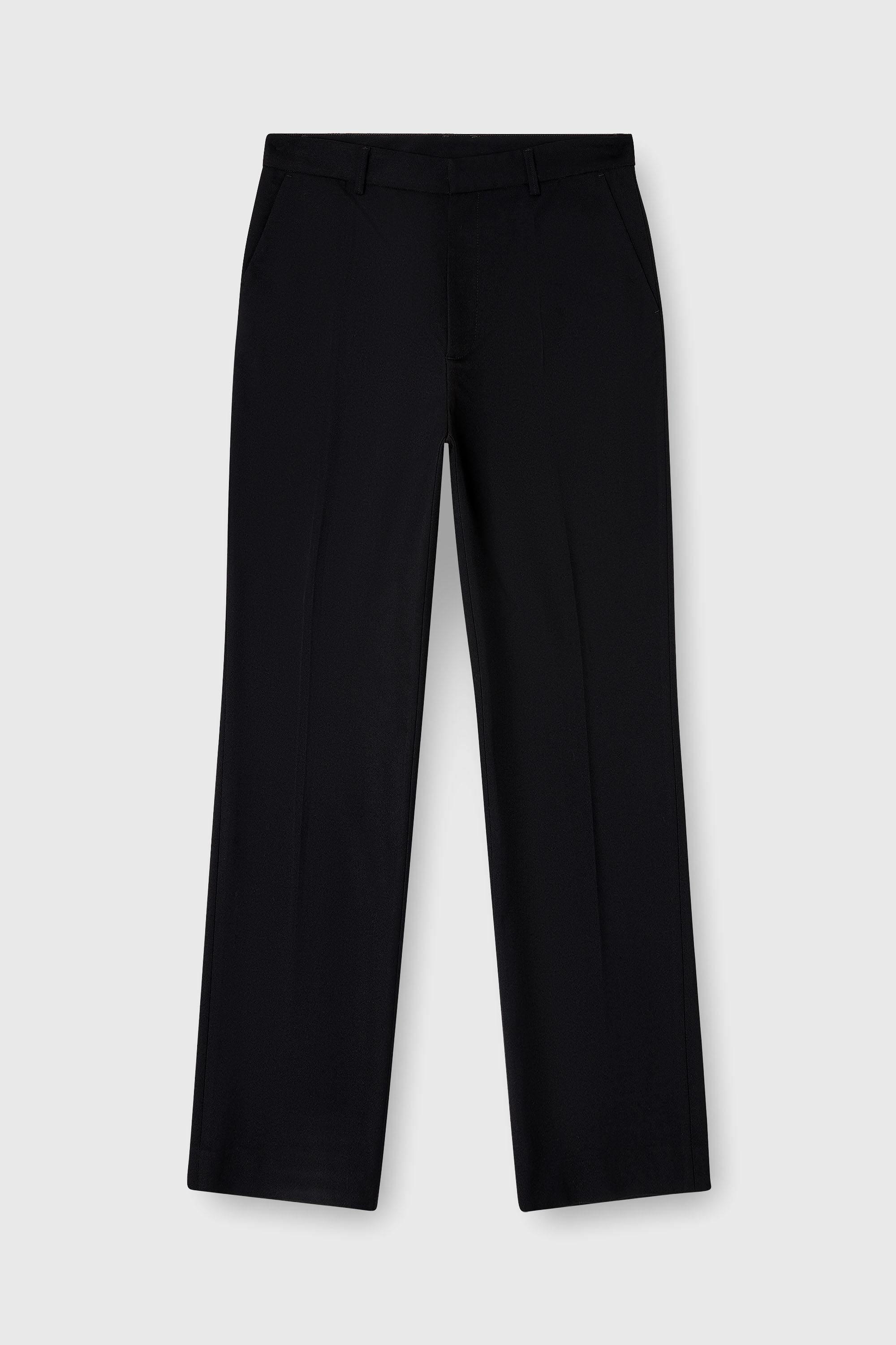 Diesel - P-AM-EPCI, Pantalon en m&eacute;lange de laine avec &eacute;tiquette en m&eacute;tal Homme in Noir - 2
