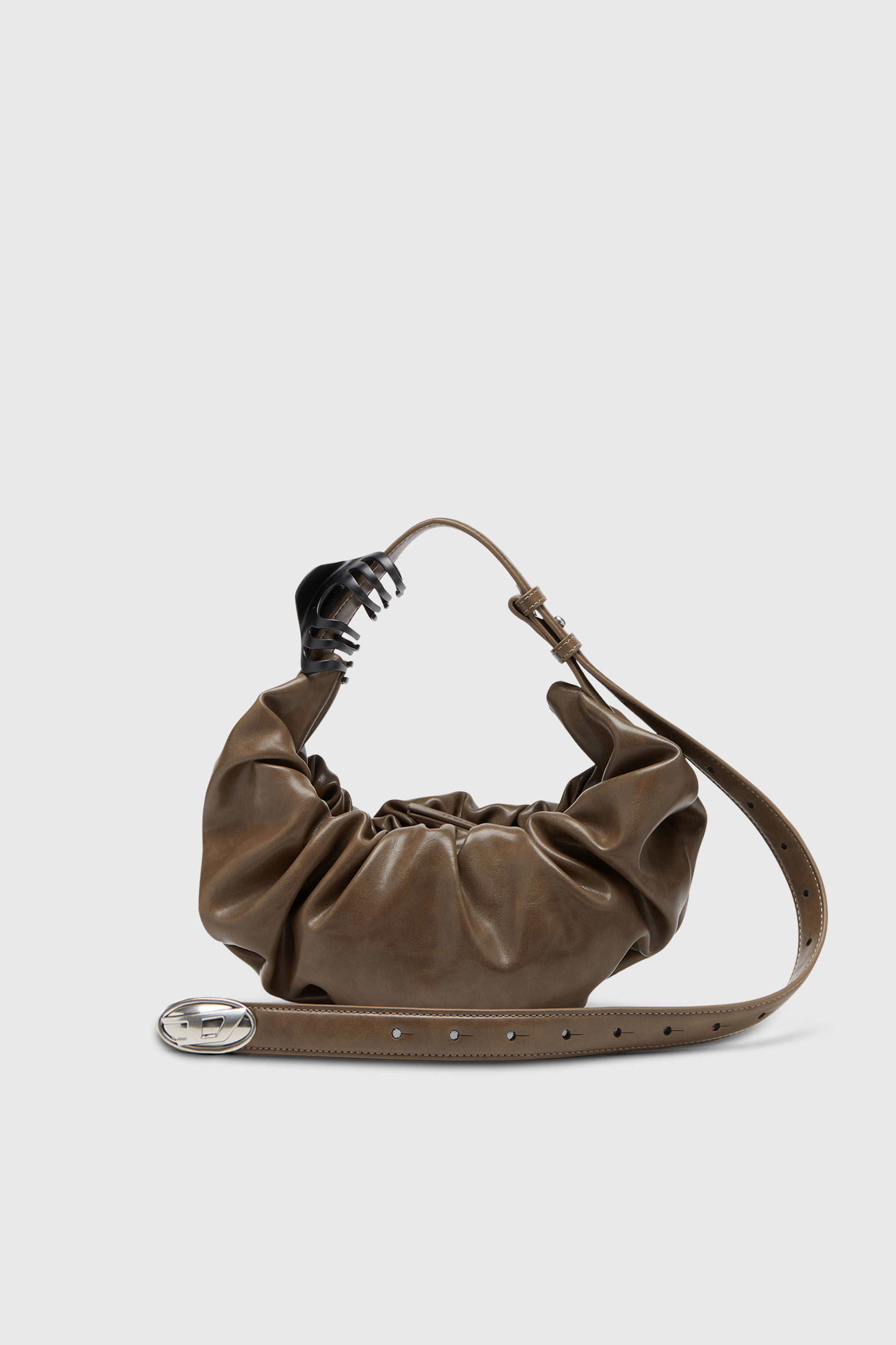 Diesel - GRAB-D HOBO S, Damen Grab-D-Small Hobo-Tasche mit gerafftem Design in Braun - 1