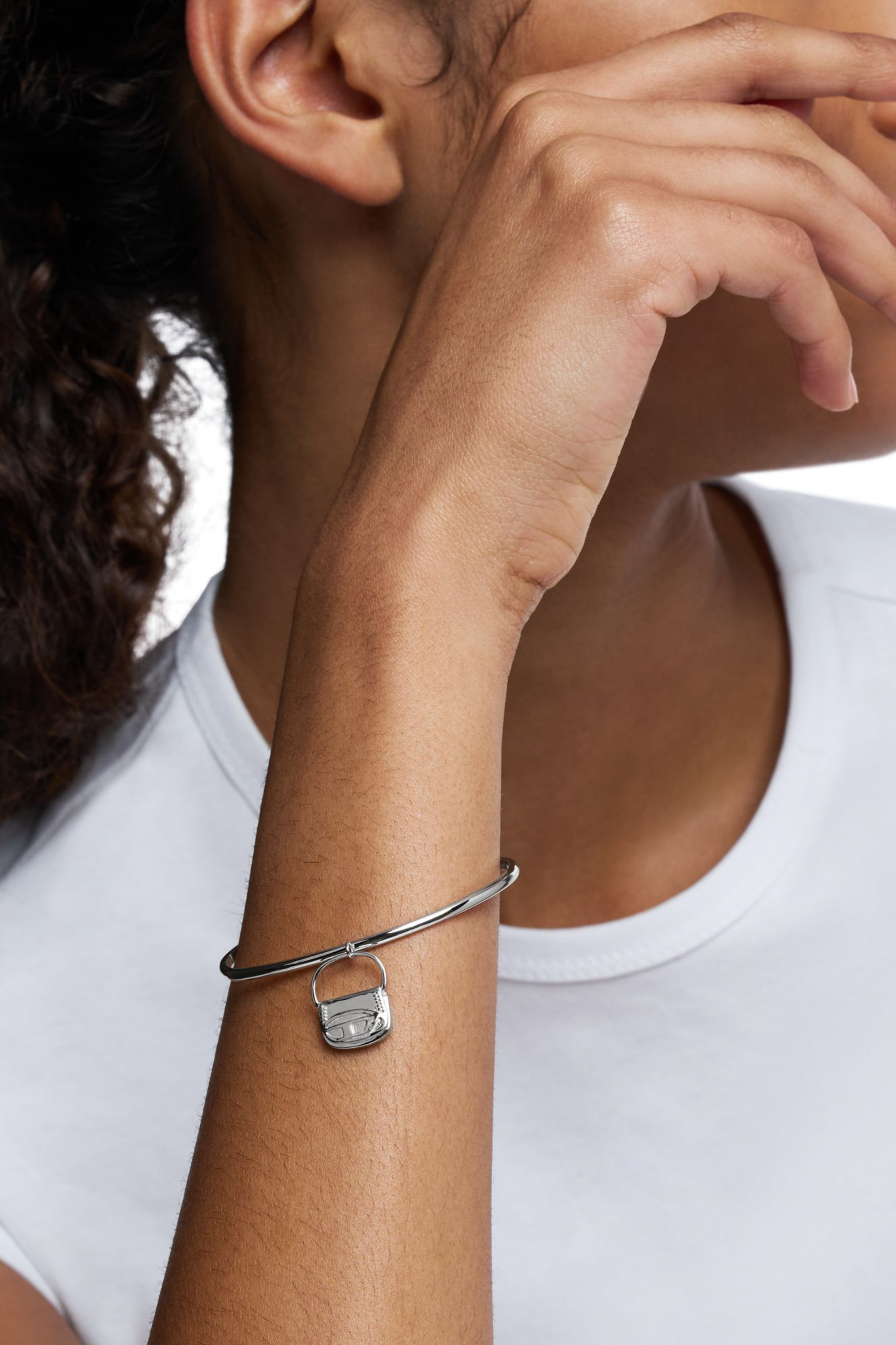 Diesel - DX1621040 JEWELLERY, Unisex Armreif aus Edelstahl in Silber - 3