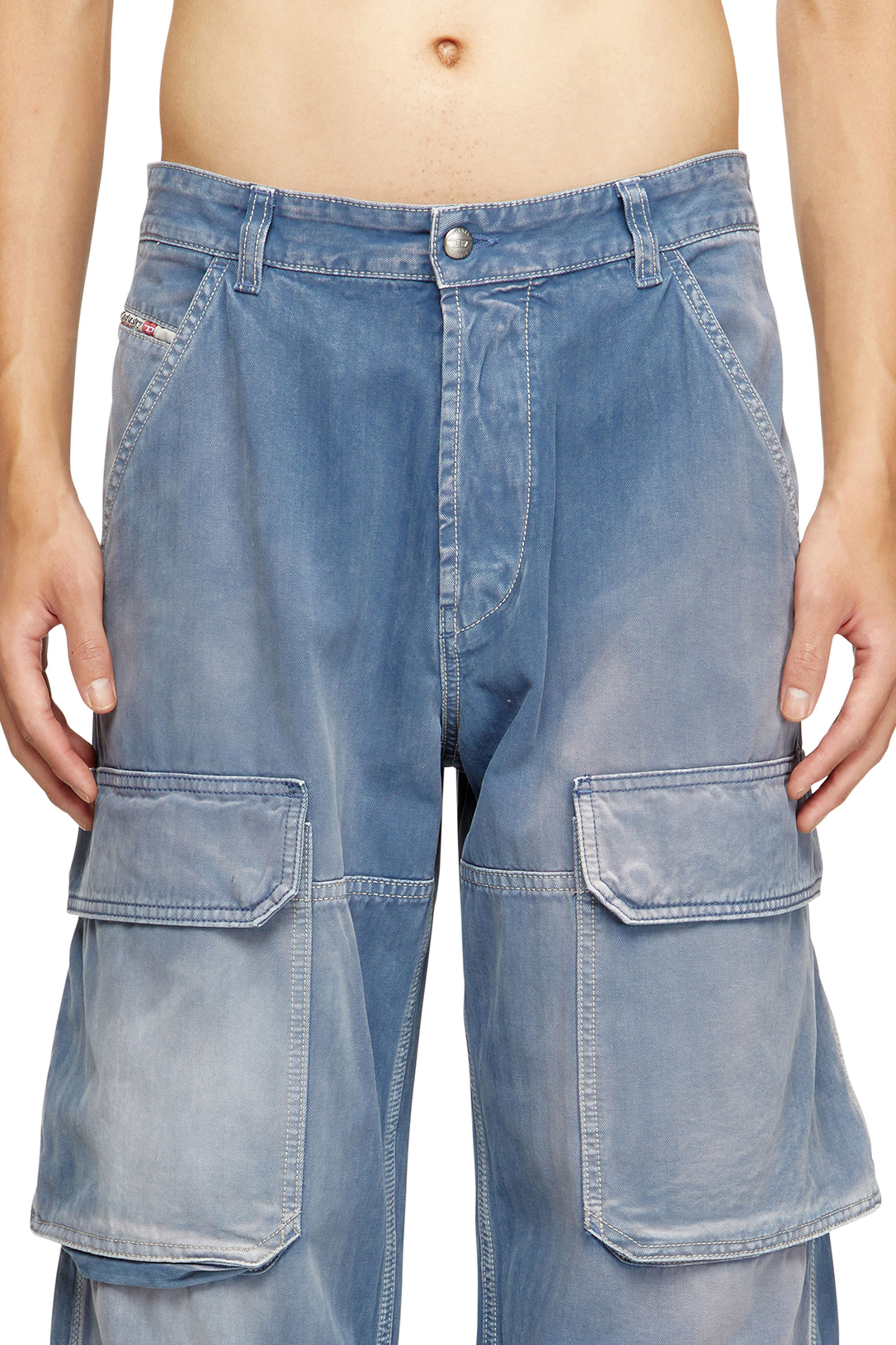 Diesel - Herren Relaxed Jeans D-Touch 09M93, Mittelblau - 4