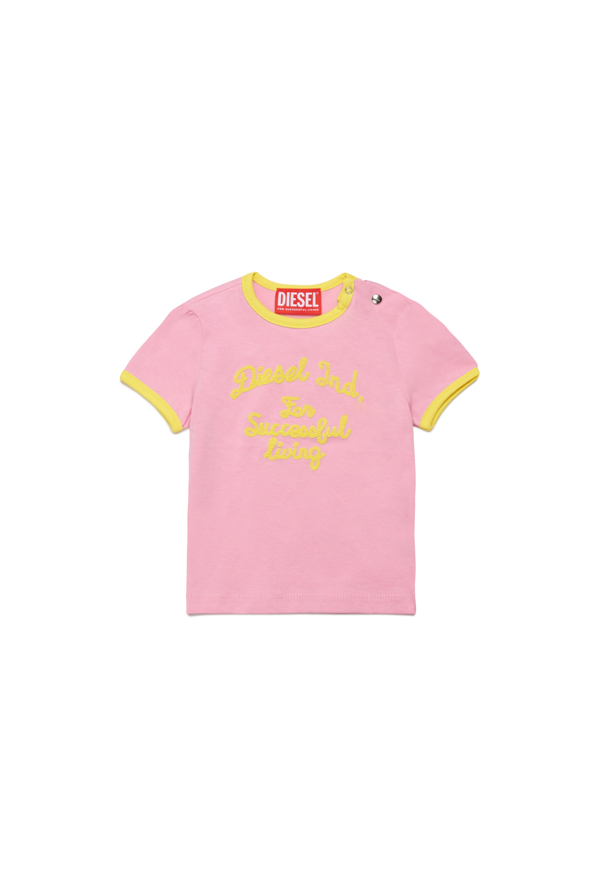 Diesel - TELAB, T-shirt &agrave; anneau avec broderie Femme in Rose - 1