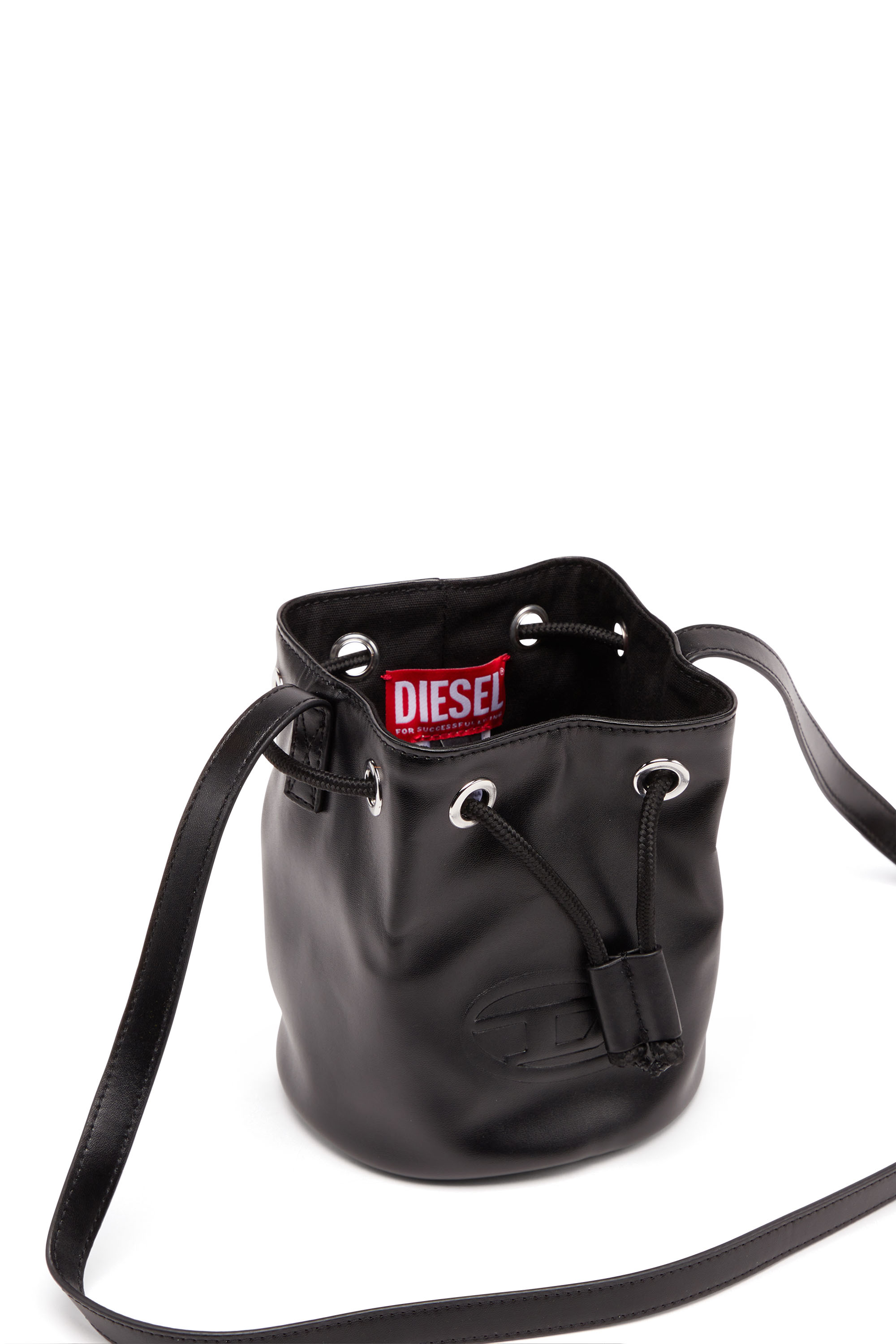 Diesel - WELLTY, Donna Borsa a secchiello in tessuto spalmato in Nero - Image 4