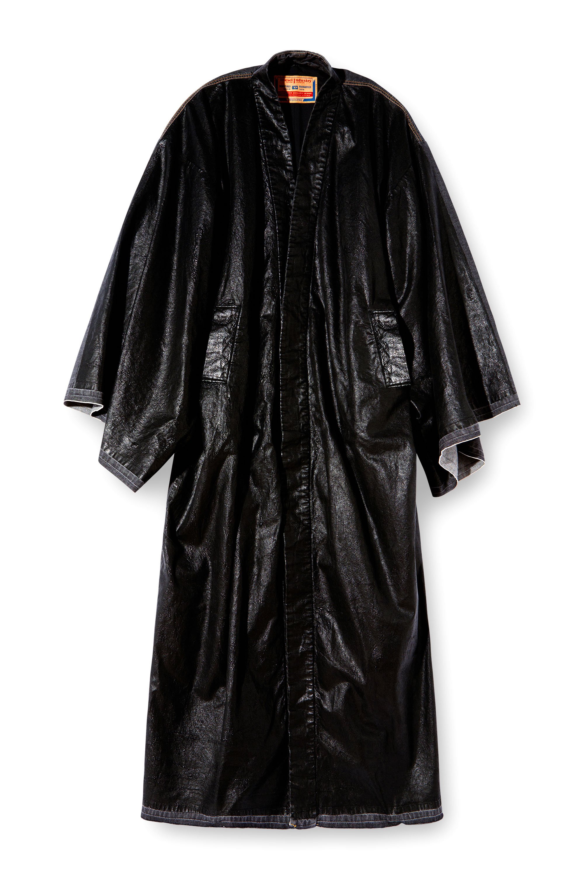 Diesel - D-D-KIM, Cappotto stile kimono con coating Unisex in Nero - 8